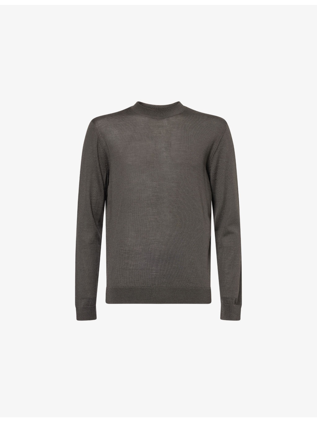 Logo-Patch Semi-Sheer Wool Jumper - 1