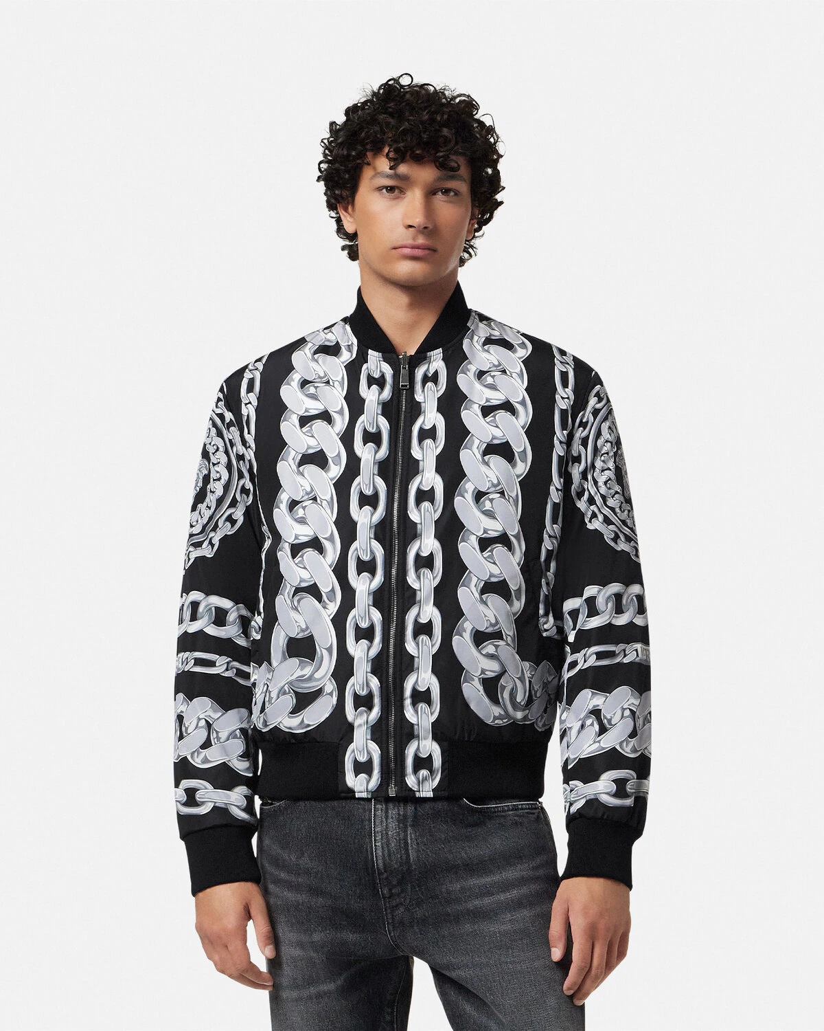 Medusa Chains Reversible Bomber Jacket - 6