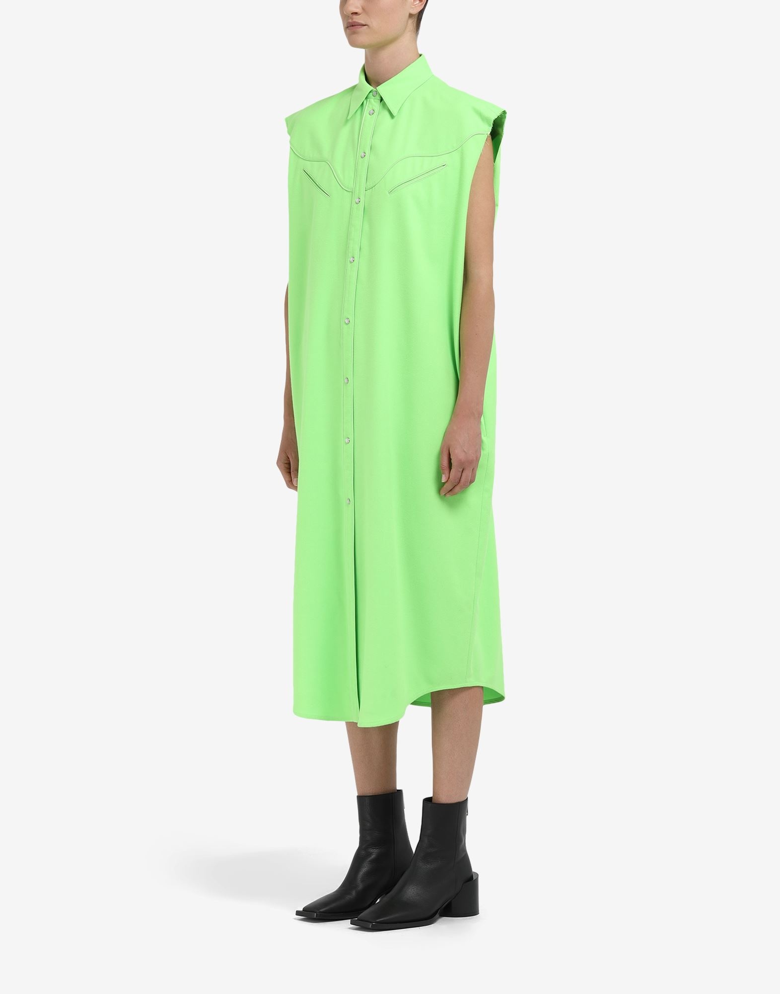 Western sleeveless shirt-dress - 5