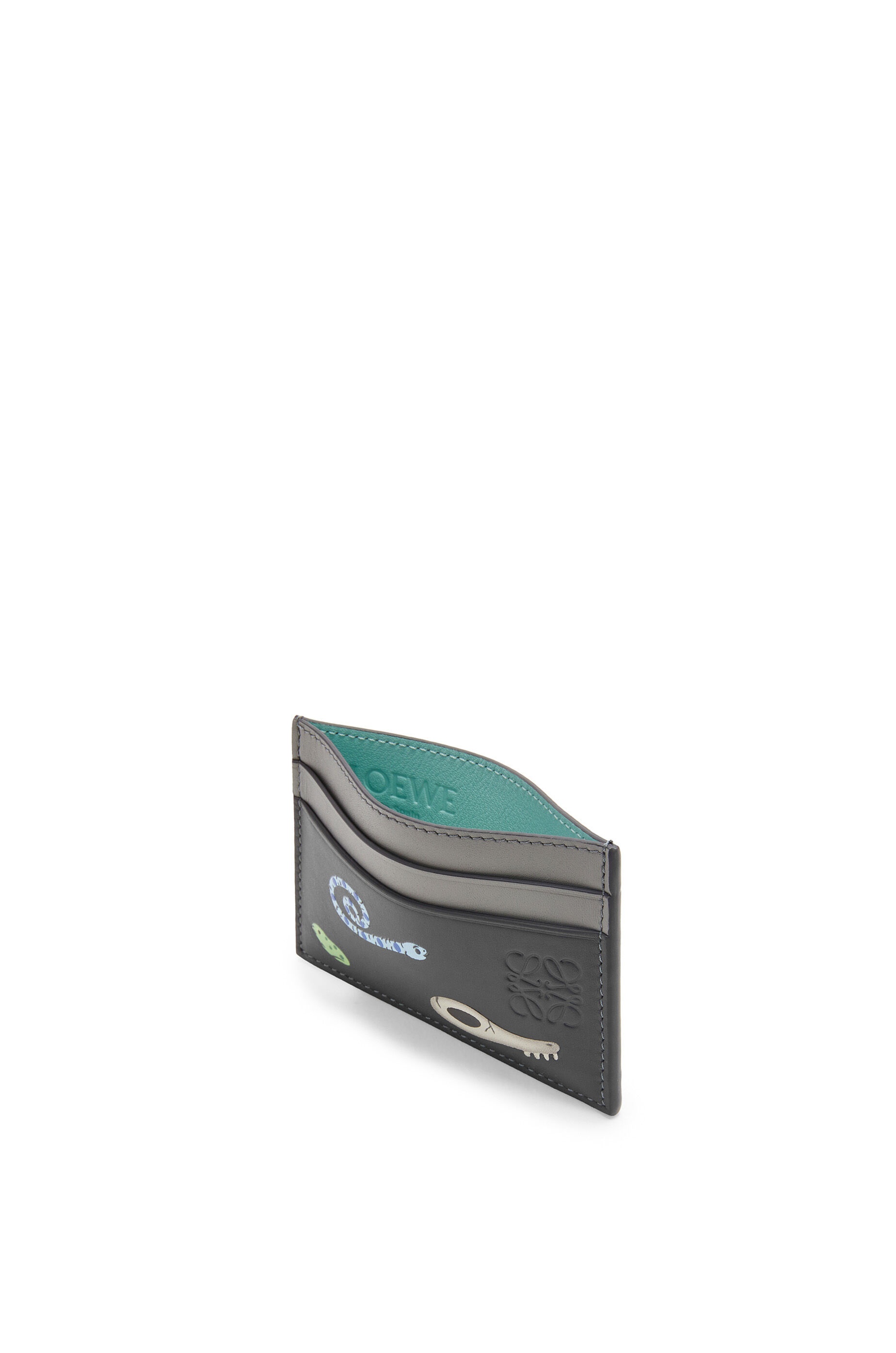 Mandragora plain cardholder in satin calfskin - 2