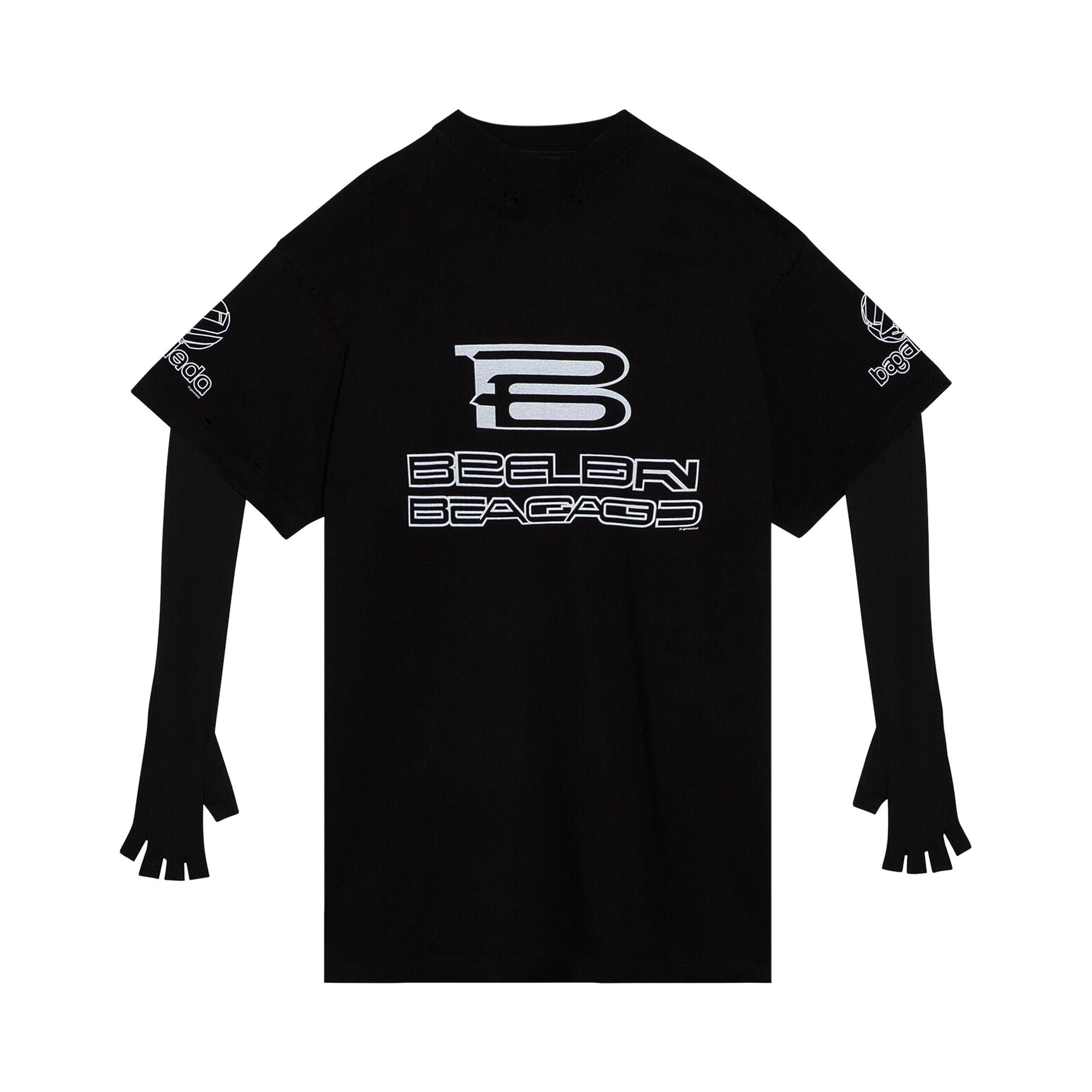 Balenciaga UV Sleeves T-Shirt 'Washed Black/White' - 1