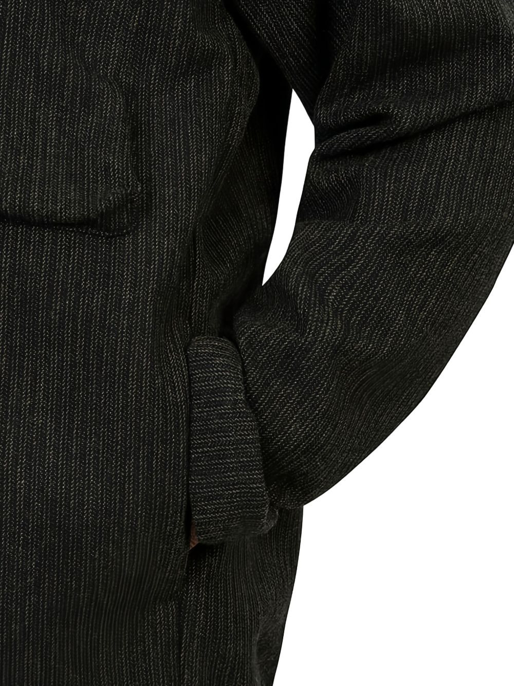 hooded stripe-pattern jacket - 4
