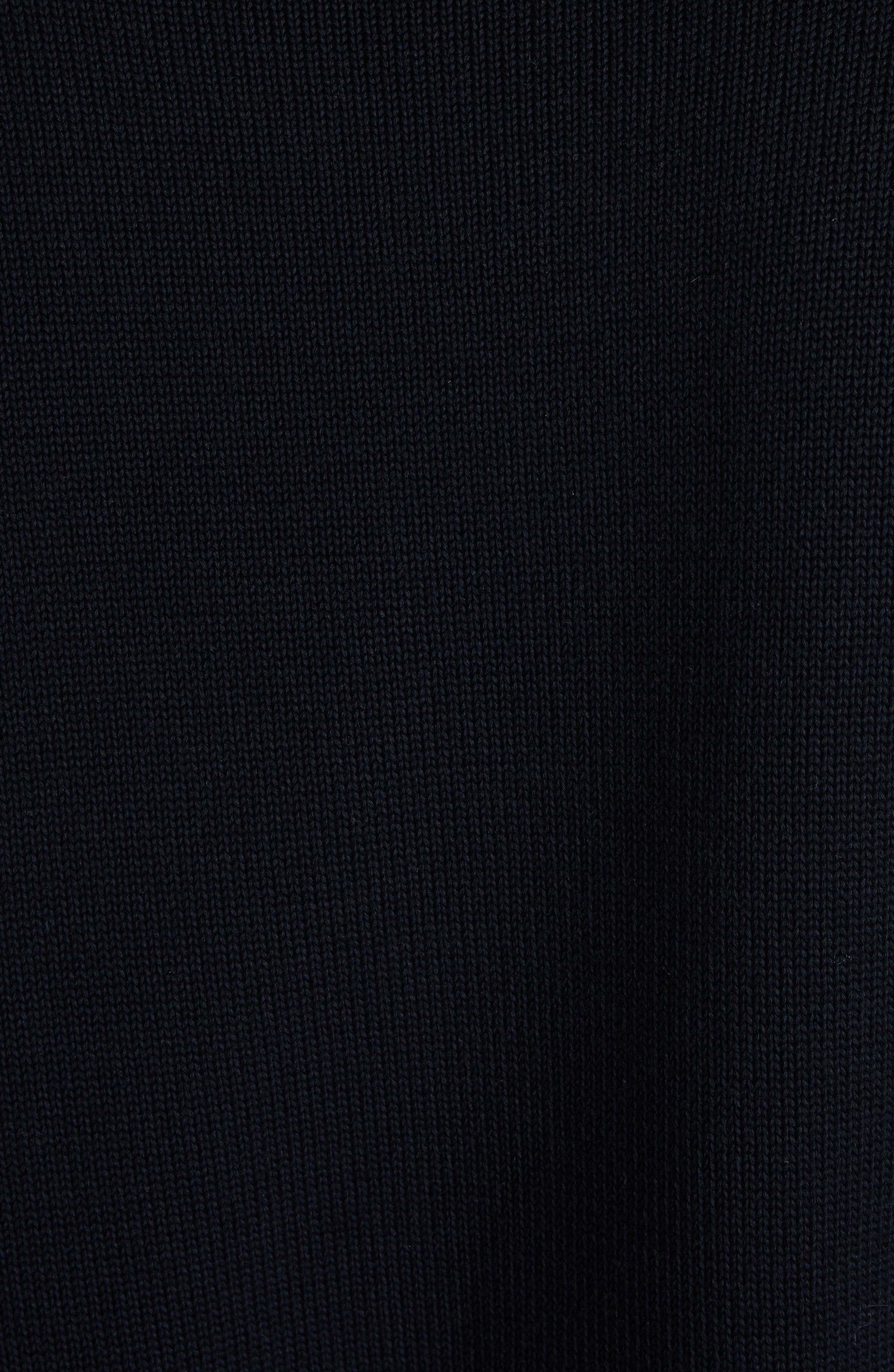 Moncler Logo Embellished Cotton Sweater in Obsidian Blue at Nordstrom - 5