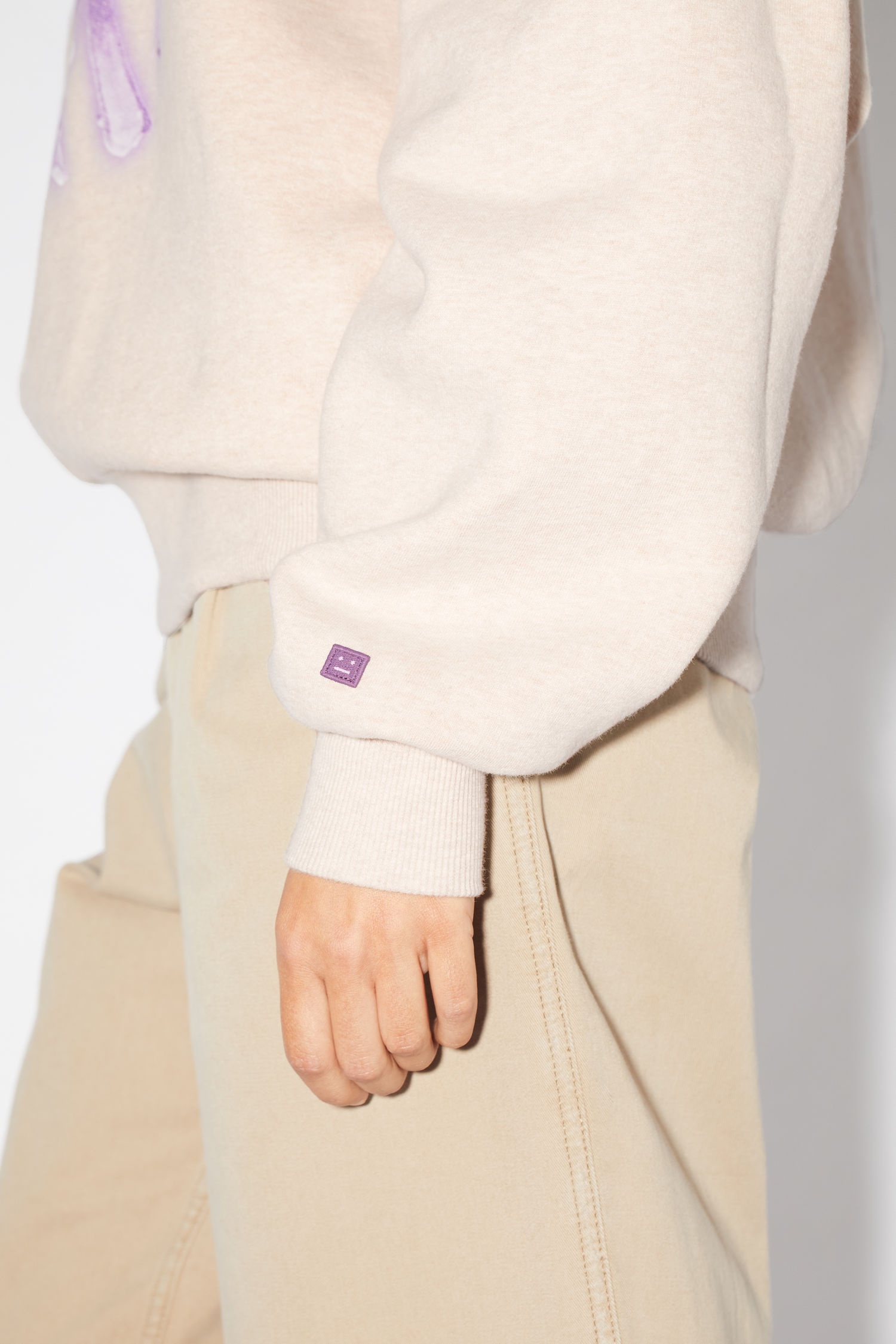 Crew neck sweatshirt - Oatmeal melange - 5