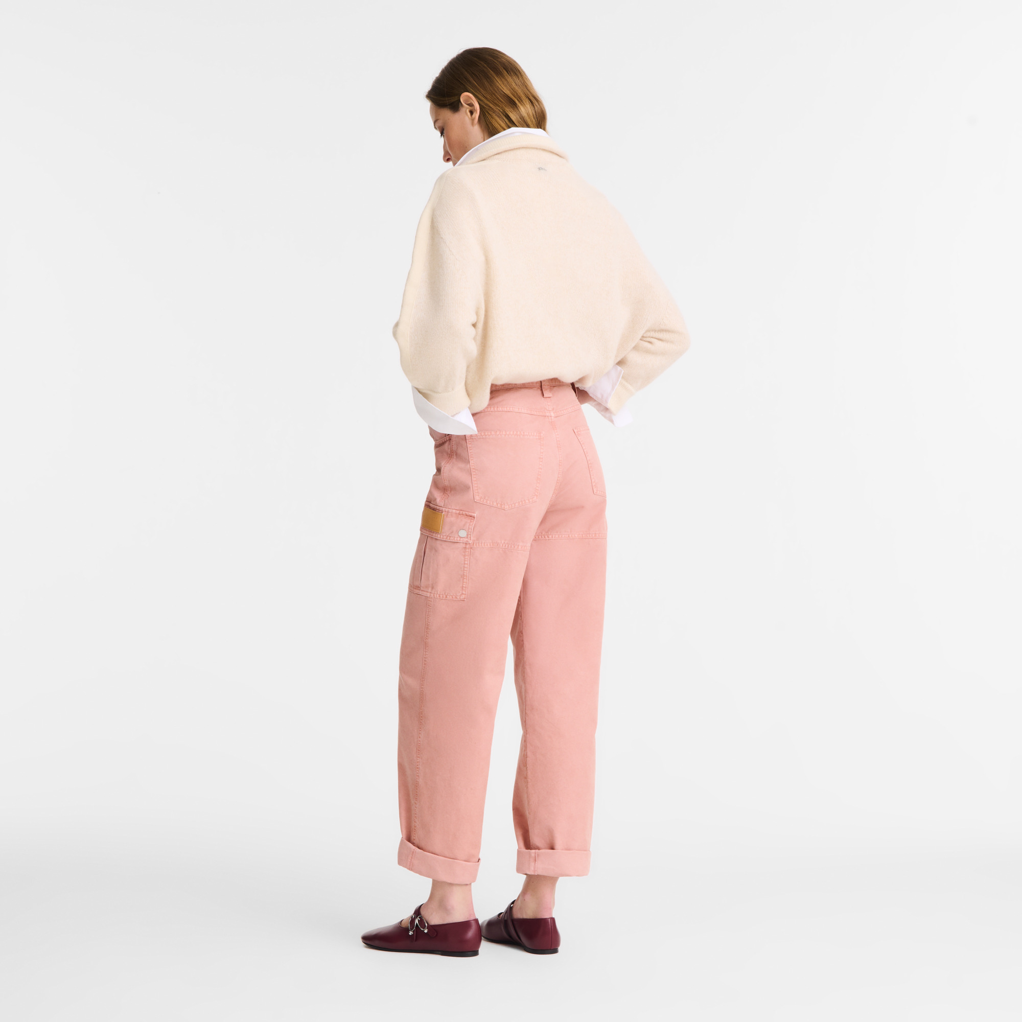 Trousers Pink Tea - Overdyed cotton - 3