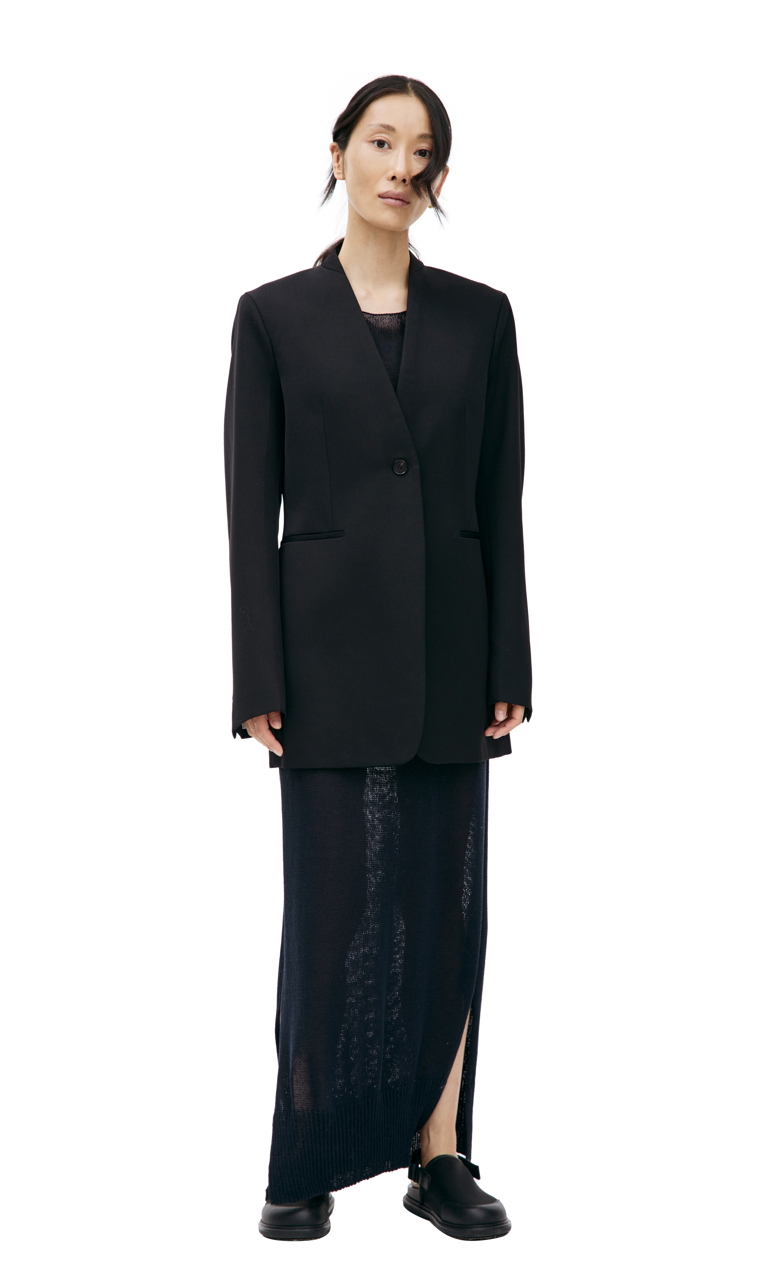 WOOL BLAZER WITH ONE BUTTON - 3