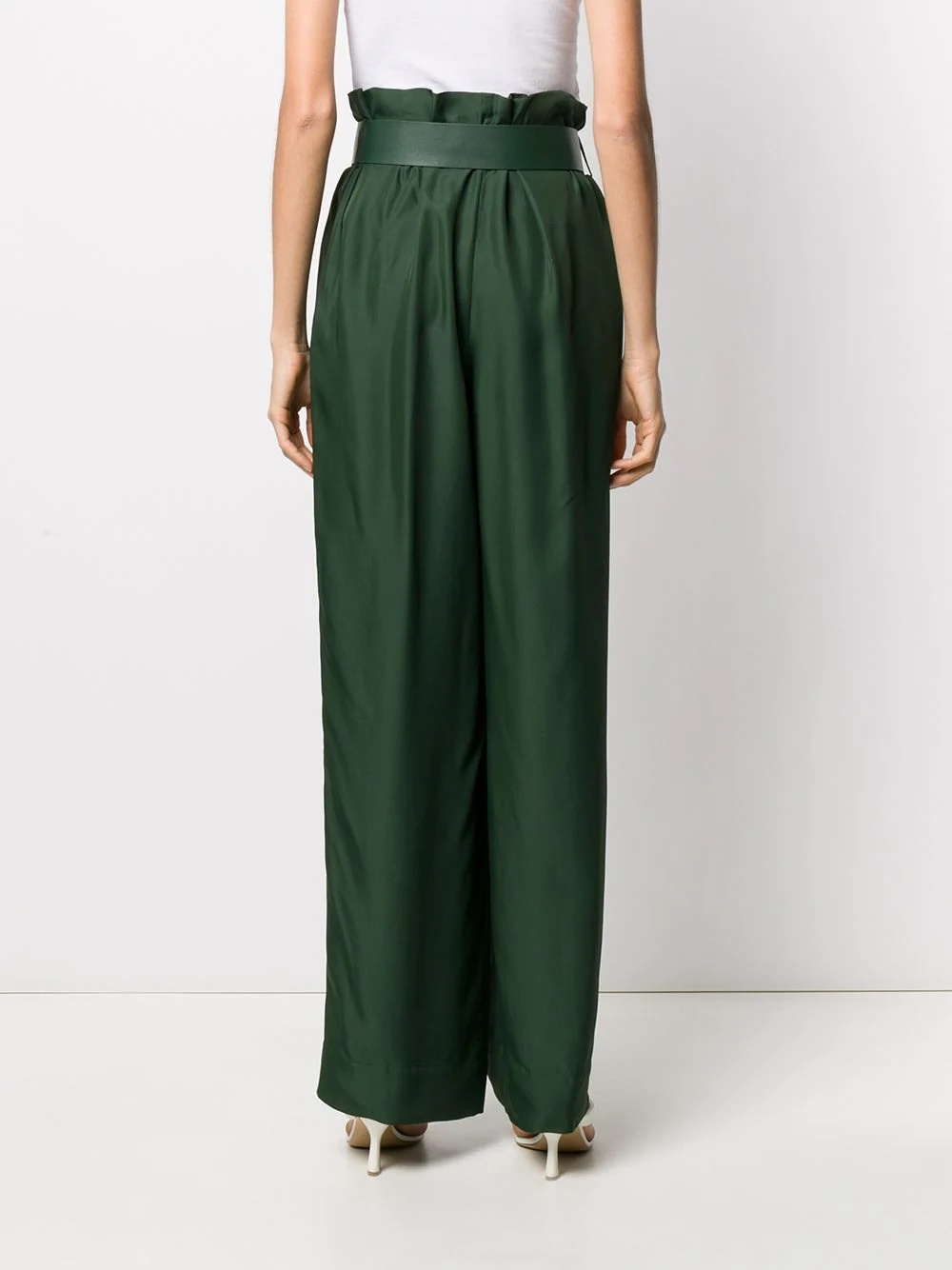 belted high-waist trousers - 4