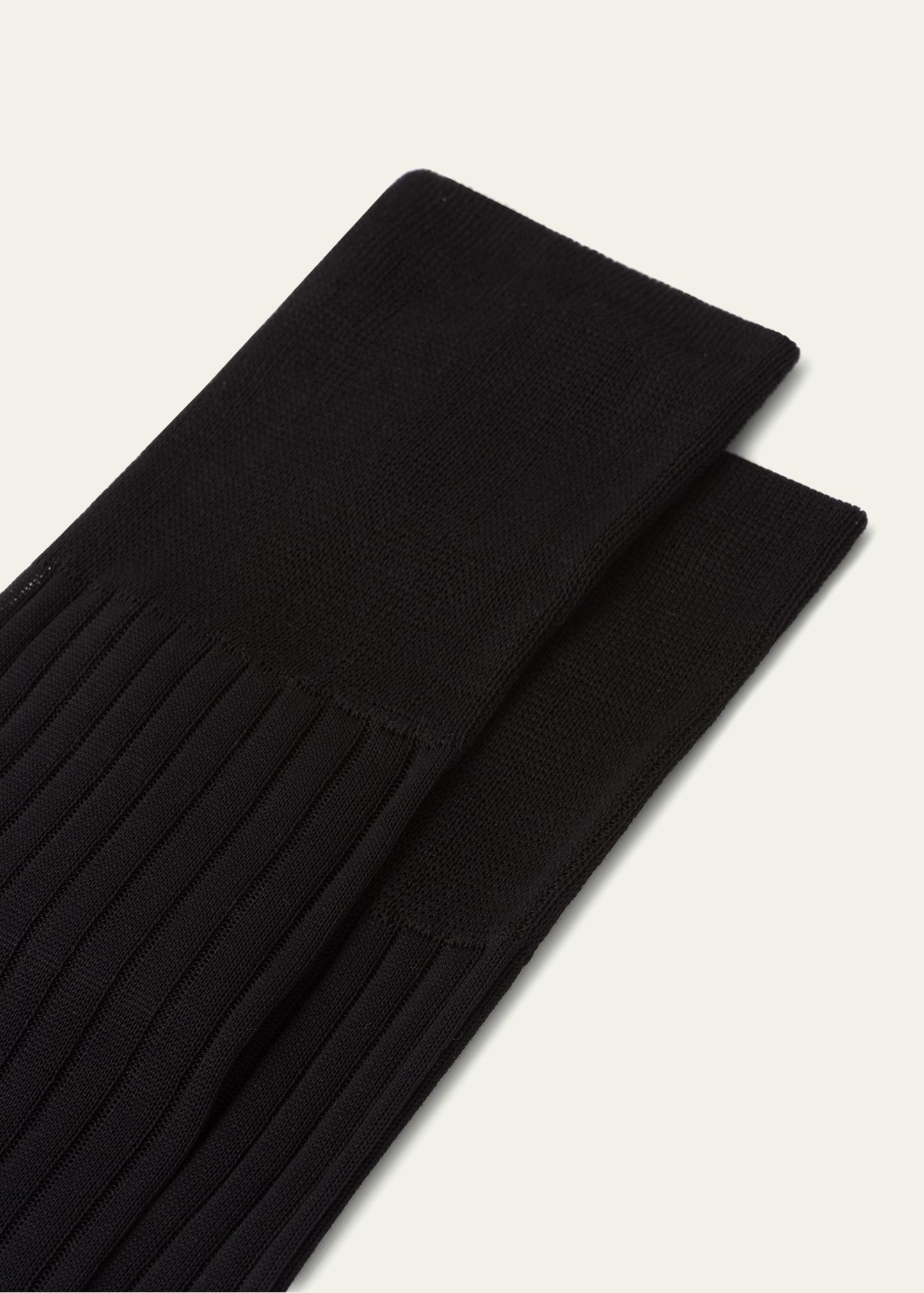 Men's Rib-Knit Cotton Crew Socks - 2