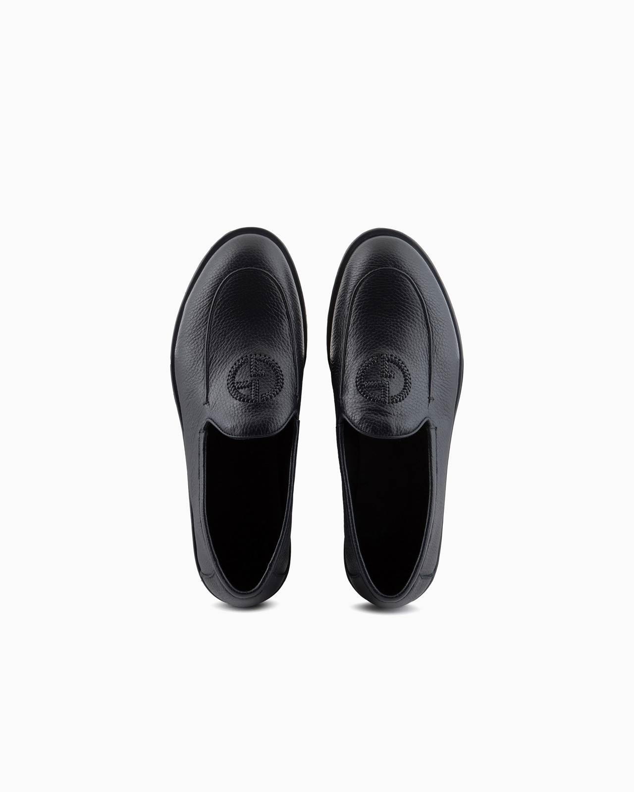 Deerskin loafers with embroidered logo - 3