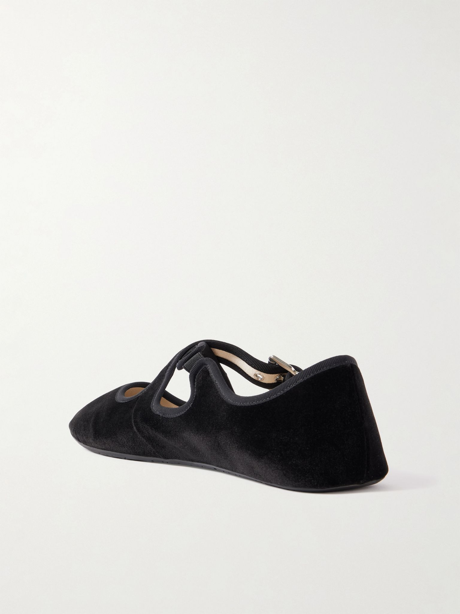 Criss Cross velvet ballet flats Black - 3