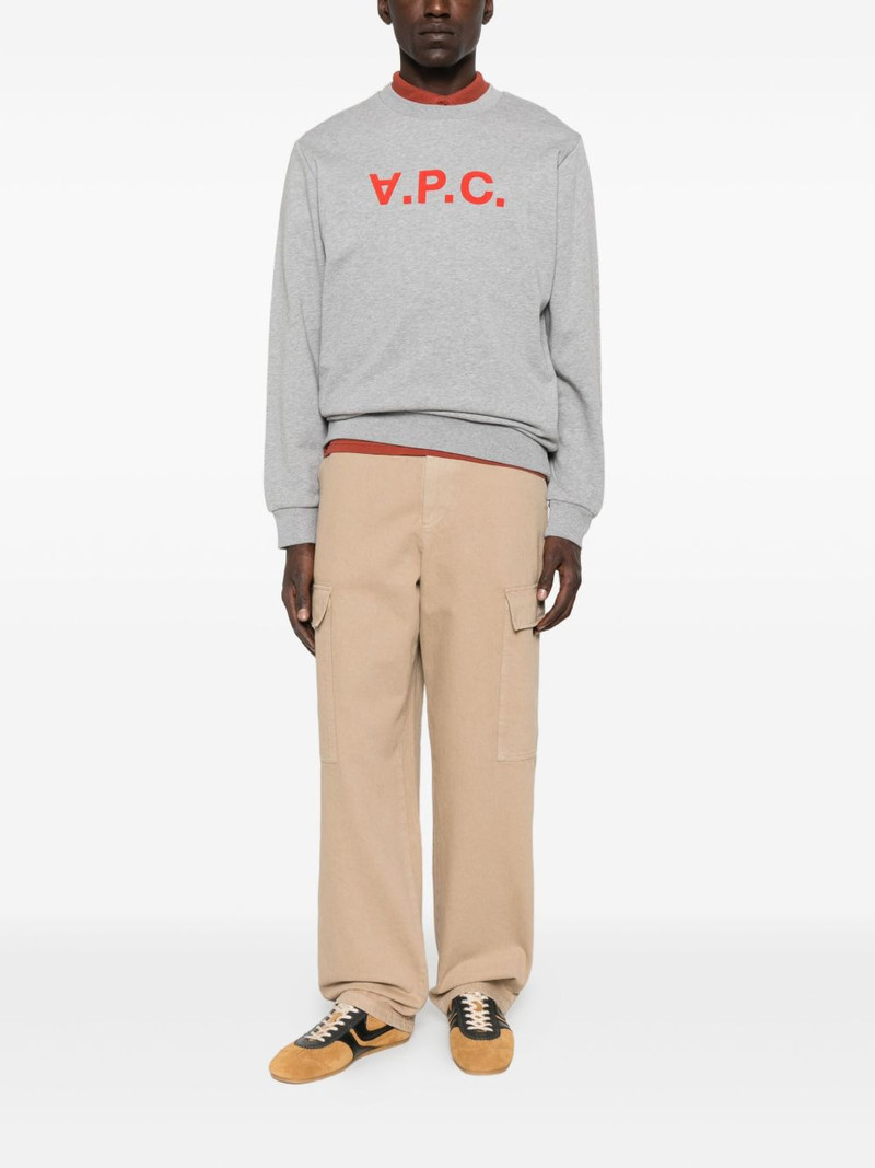 A.P.C. logo-embroidered crew-neck sweatshirt outlook