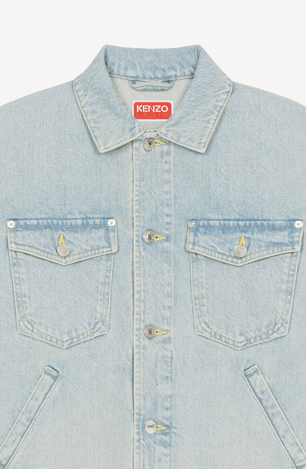 'BOKE FLOWER' embroidered denim trucker jacket - 3