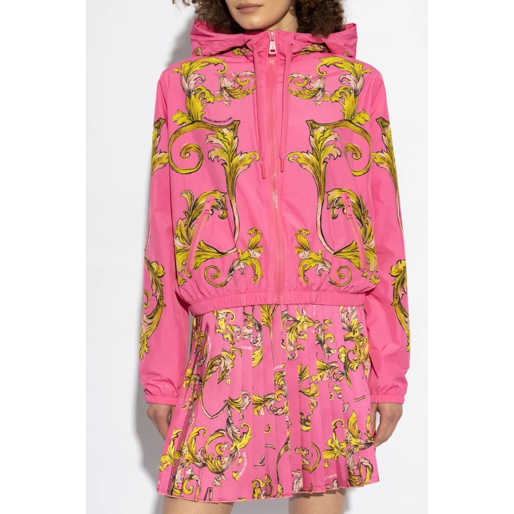 VERSACE JEANS COUTURE JACKET WITH OUTLINE BAROCCO PRINT