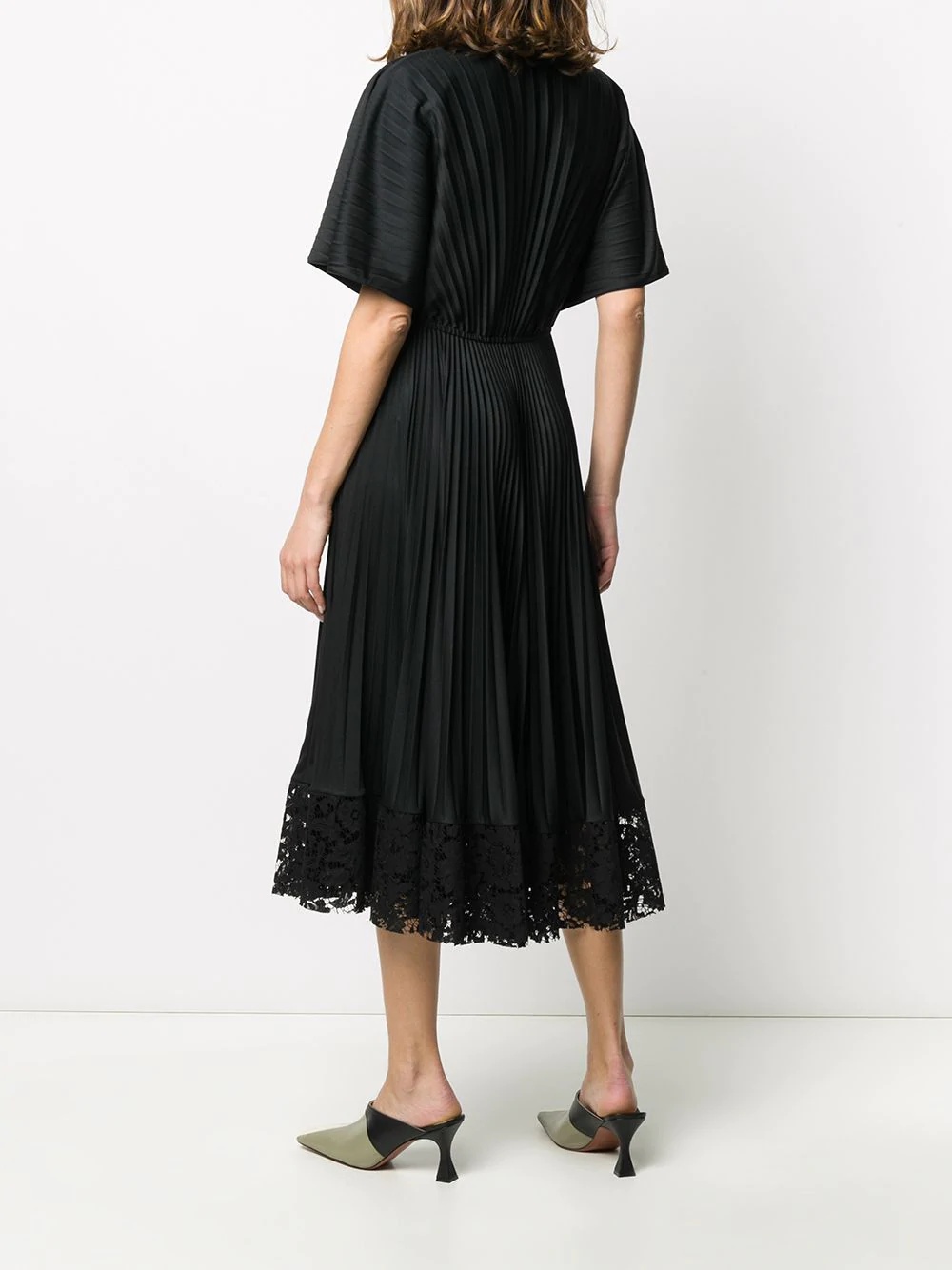 pleated wrap dress - 4