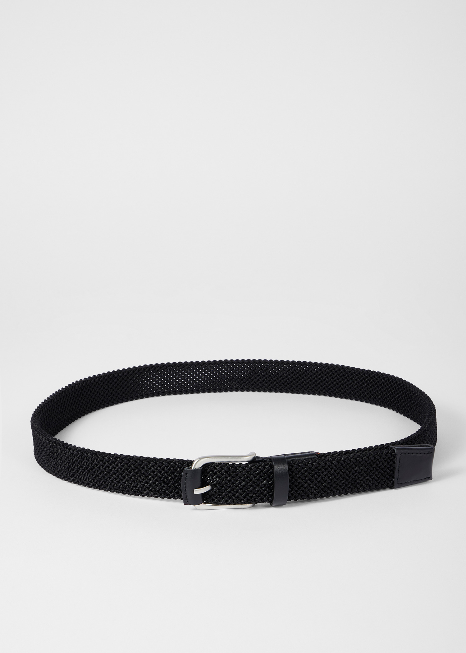 Black Woven Stretch Belt - 2
