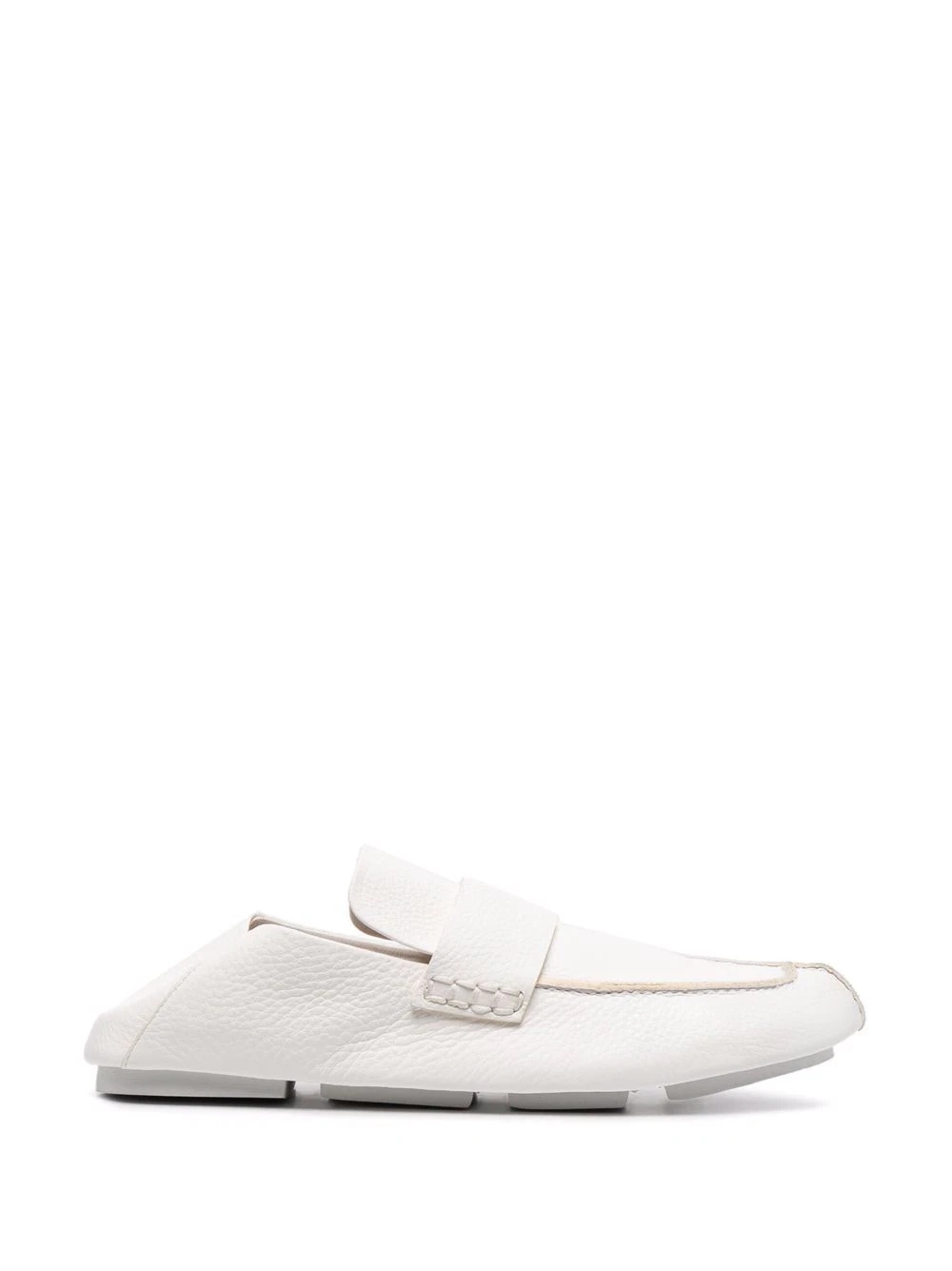 almond-toe leather loafers - 5