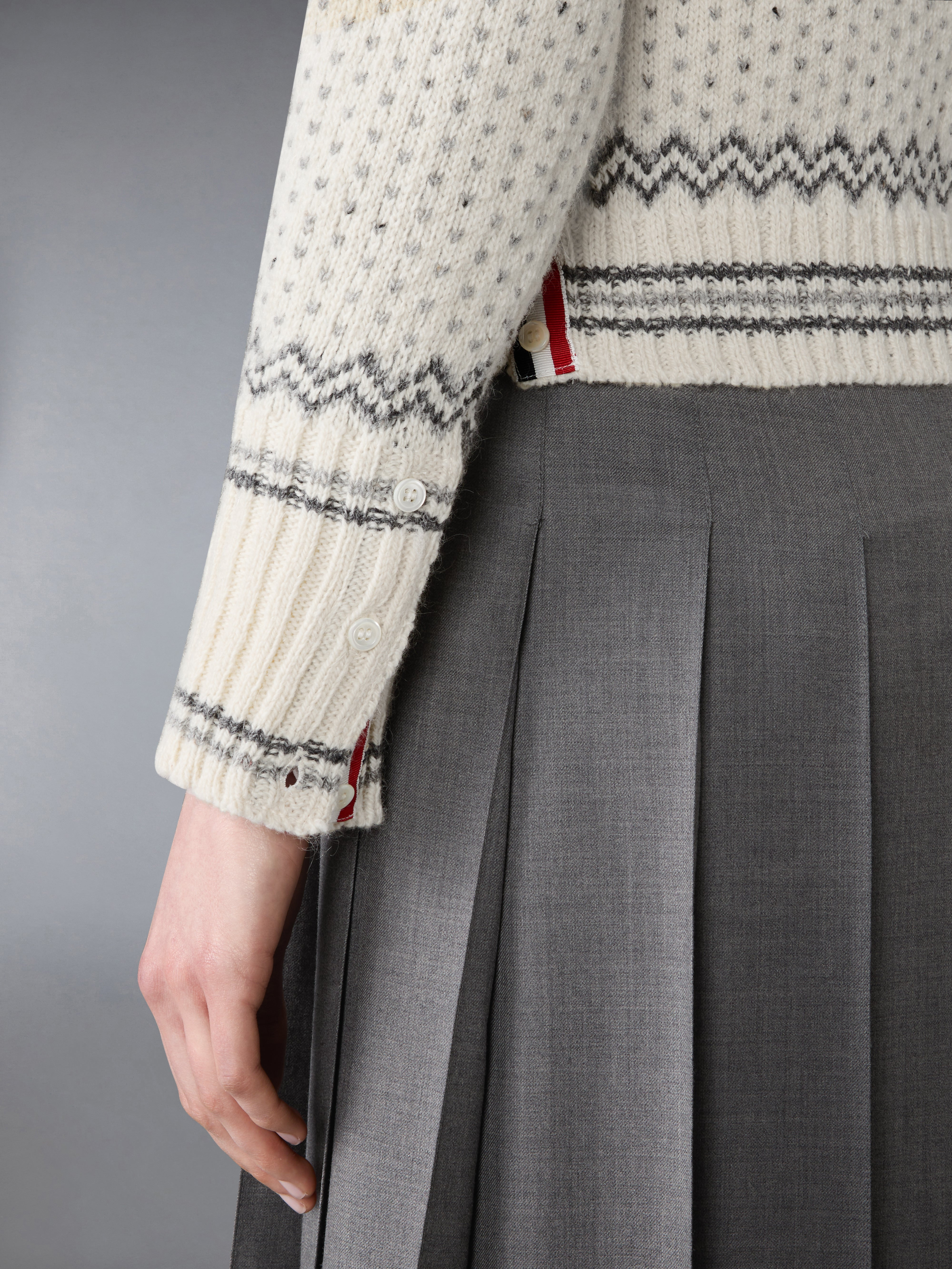 FAIRISLE JACQUARD DONEGAL CROPPED CARDIGAN - 5