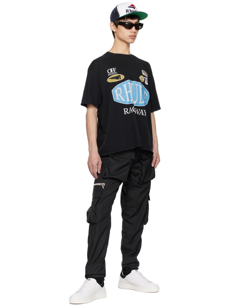 Rhude SSENSE Exclusive Black Raceway T-Shirt outlook
