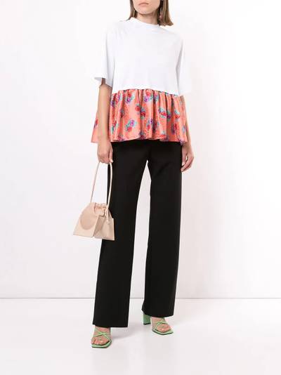 MSGM floral-hem T-shirt outlook