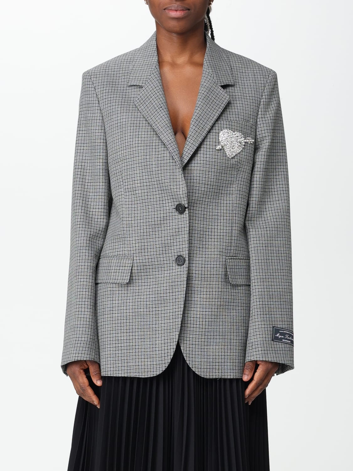 MSGM blazer in wool with check pattern - 1