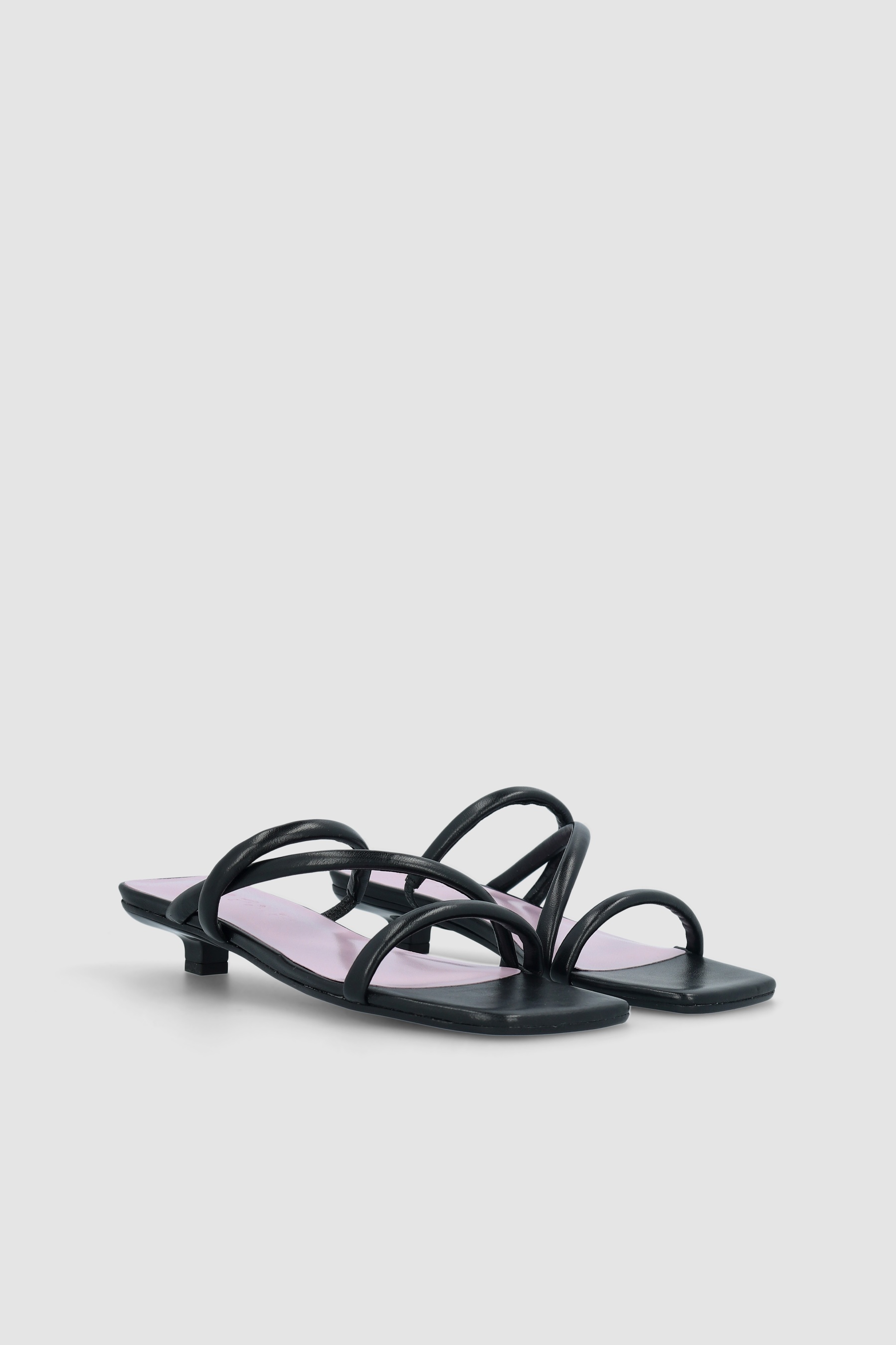 Morena Black Nappa Leather Mule - 2