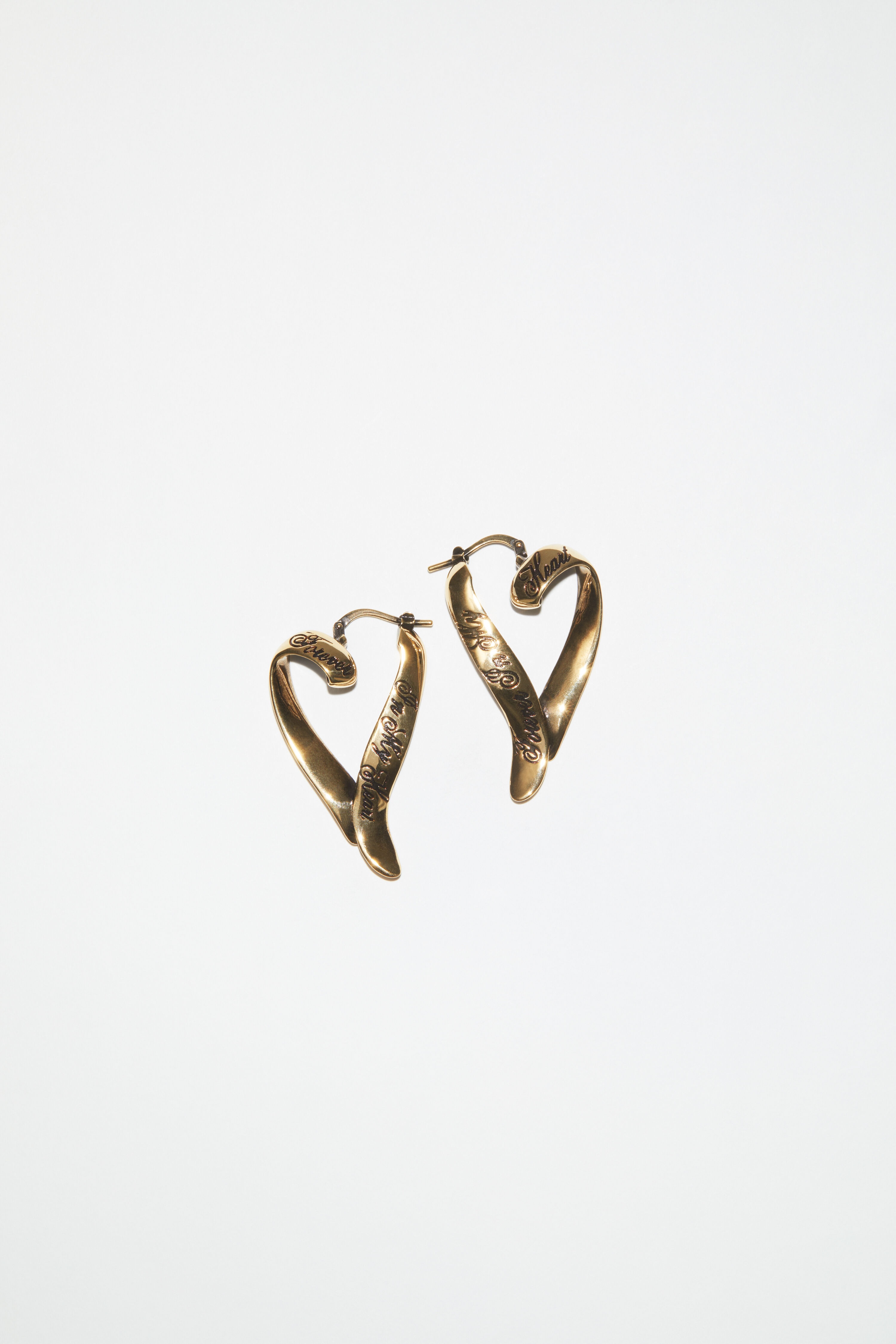 Heart hoops - Antique gold - 1