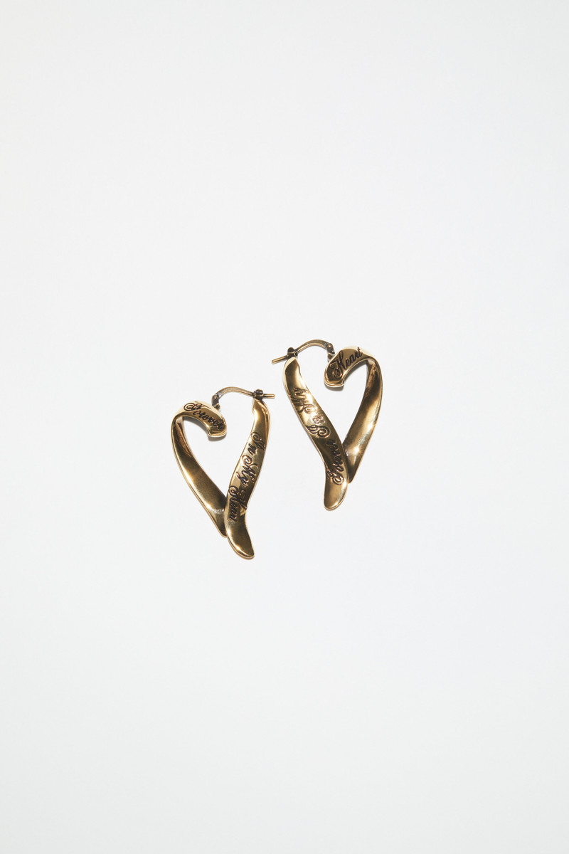 Heart hoops - Antique gold 1