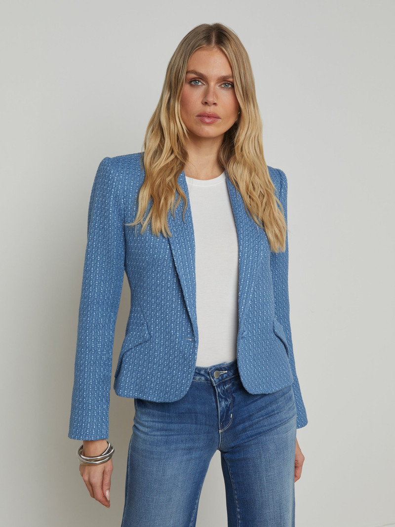 L'AGENCE Jennah Tweed Blazer outlook