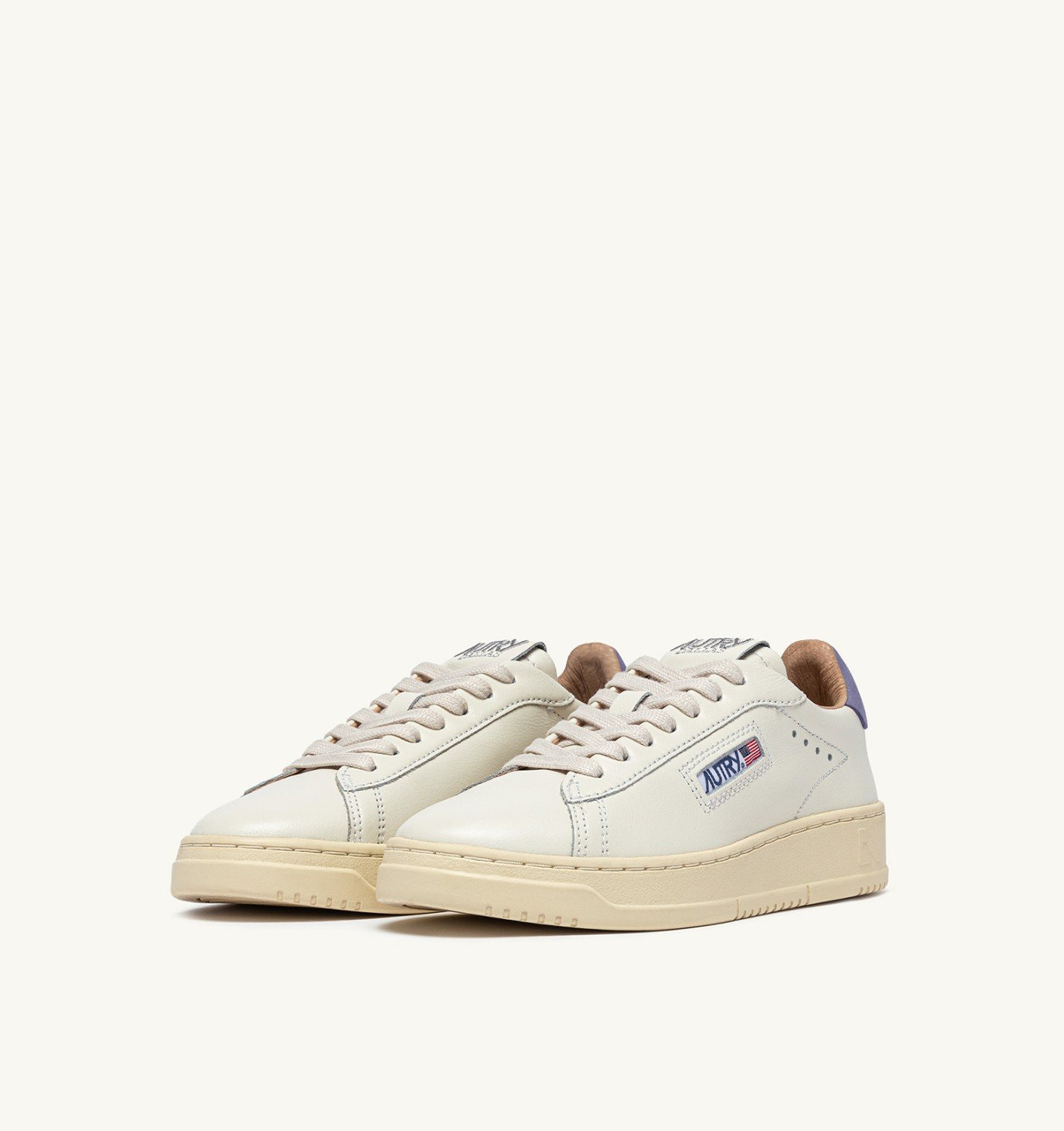 DALLAS LOW SNEAKERS IN MARSHMALLOW AND TEMPEST LEATHER - 3