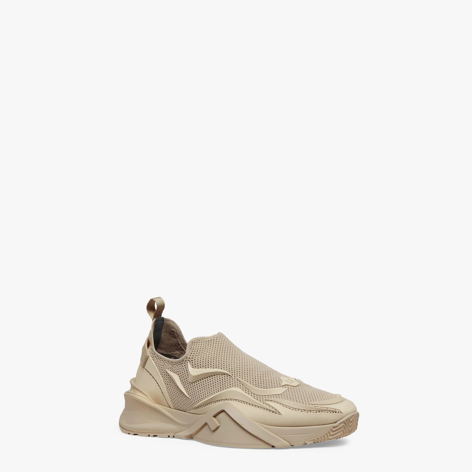 Beige mesh running sneakers - 2