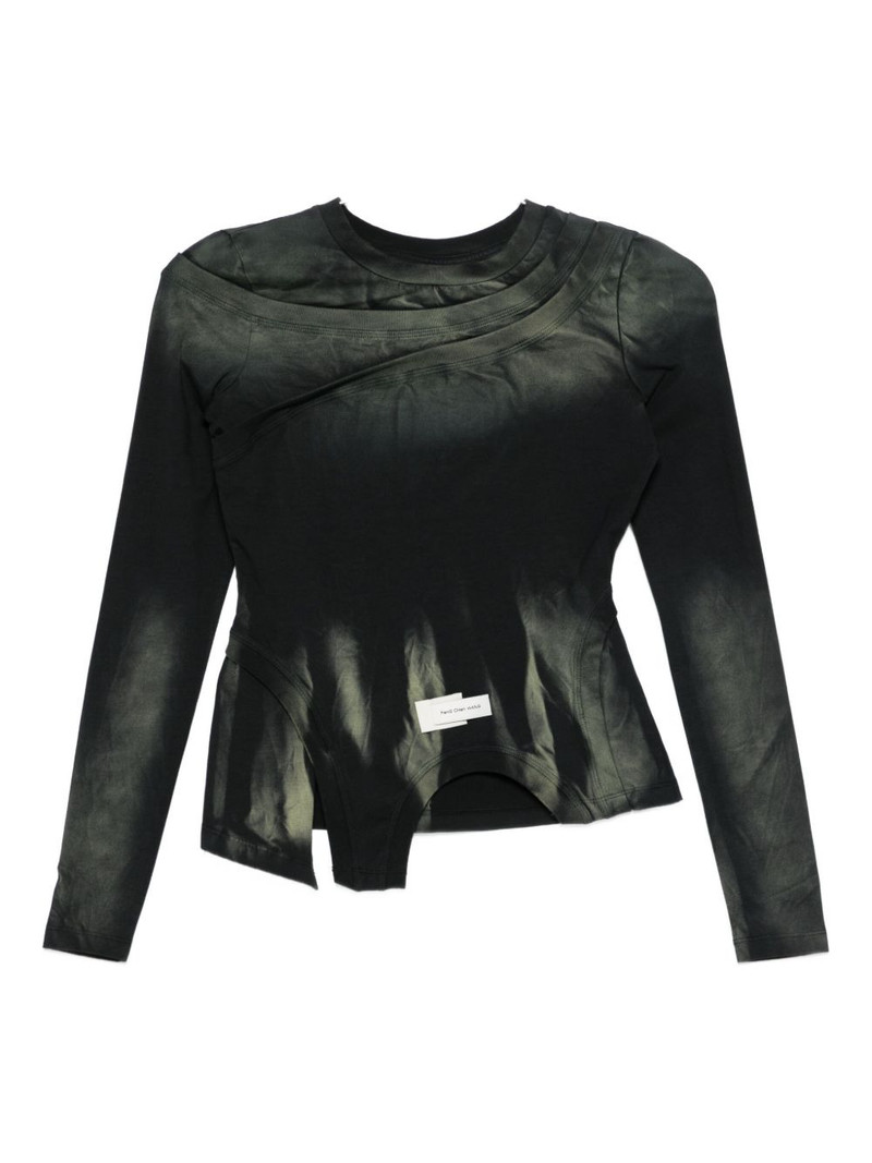 panelled asymmetric T-shirt 1
