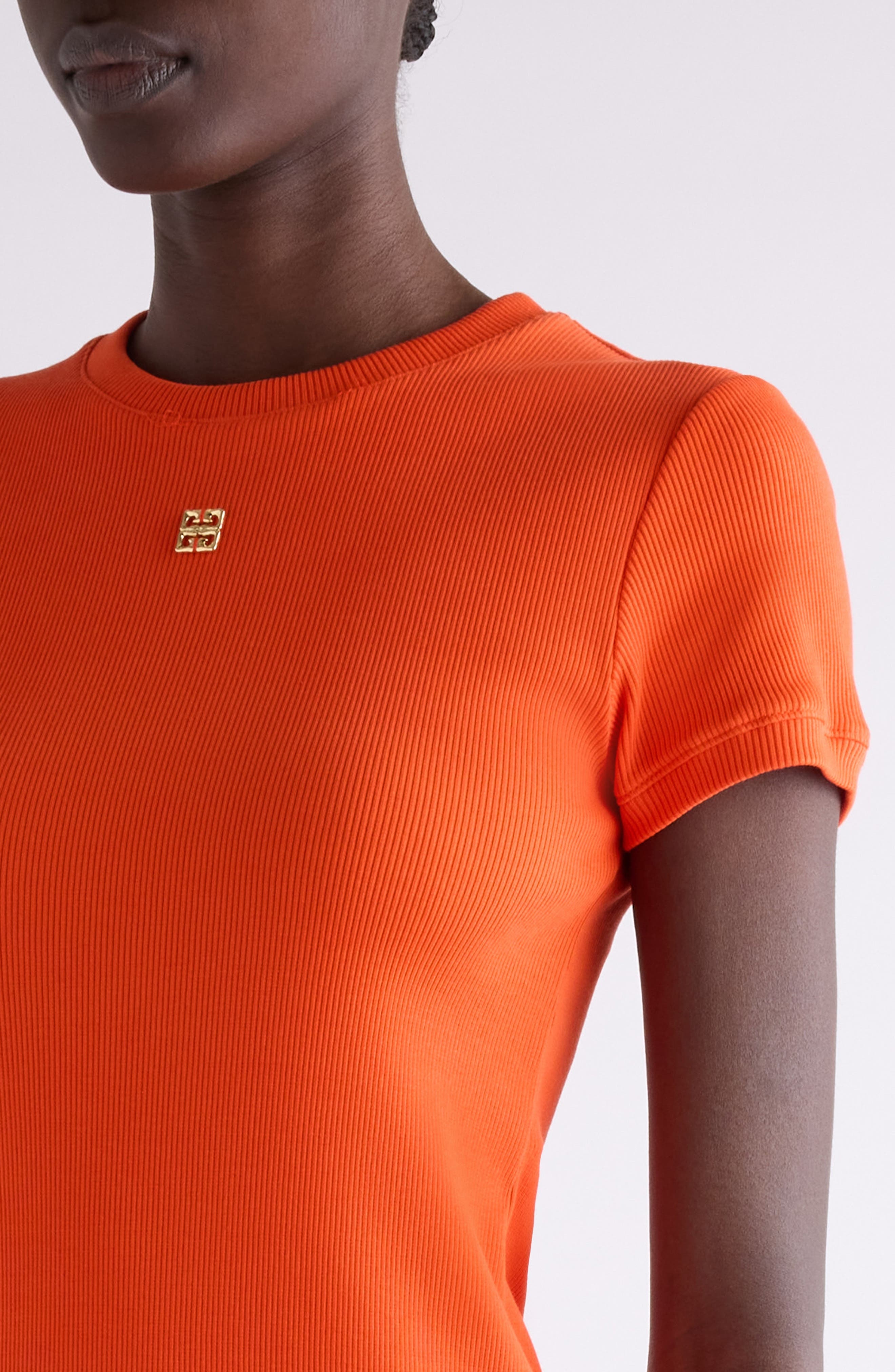 Givenchy 4G Logo Rib Minidress in Orange at Nordstrom - 5