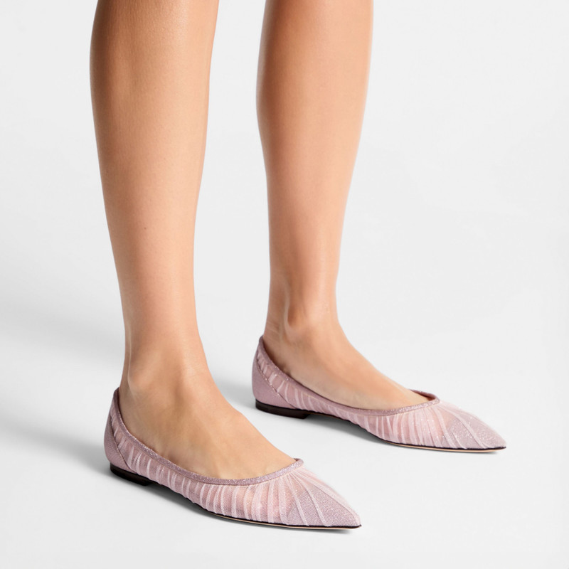 JIMMY CHOO Love Flat
Rose Glitter & Tulle Flats outlook