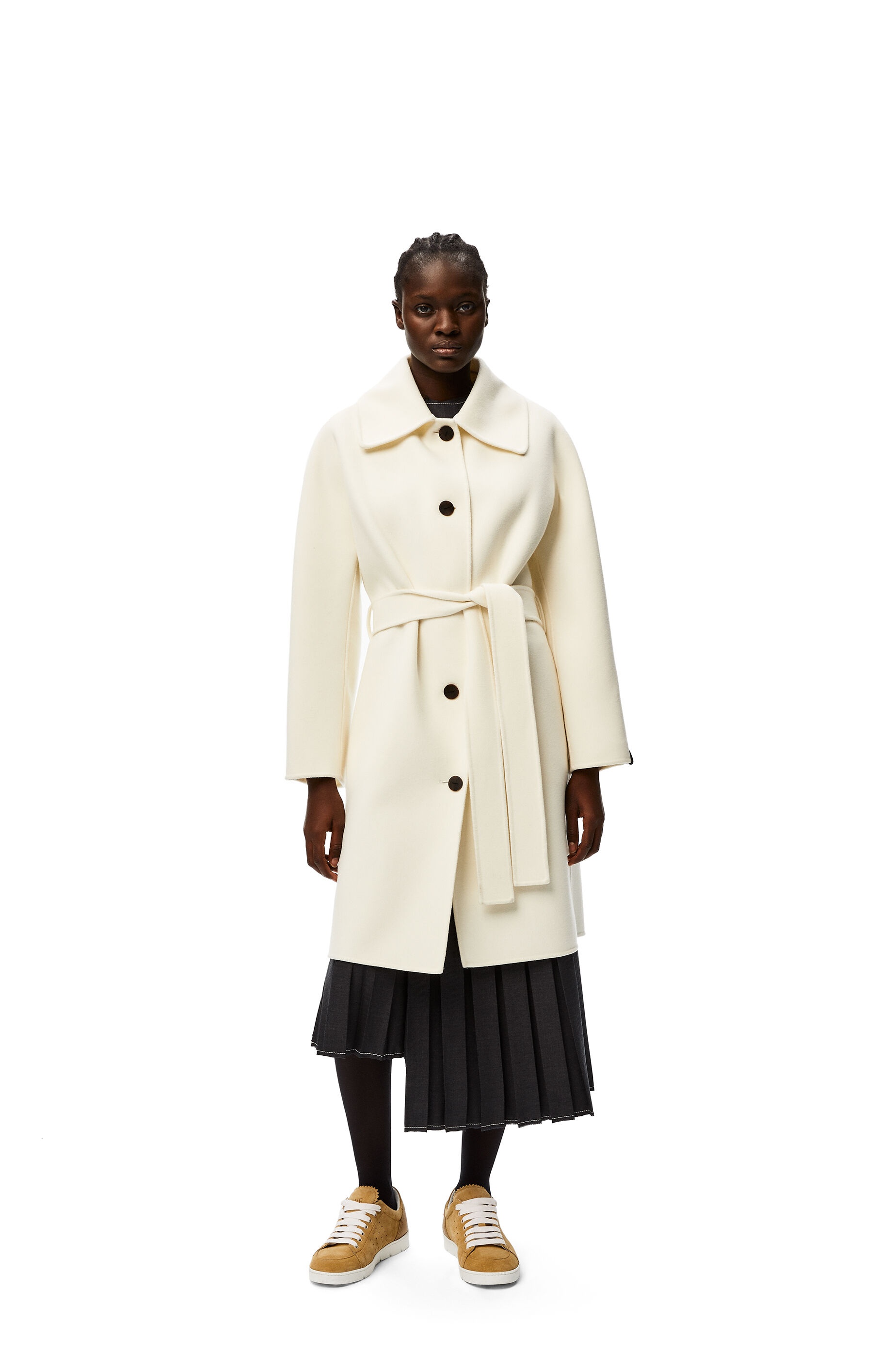 Belted coat in wool and cashmere - 2