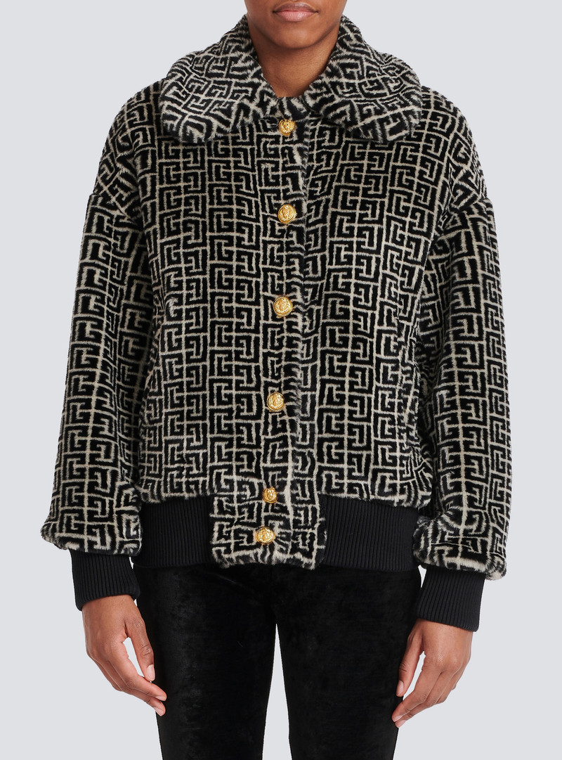 Balmain Wool jacket with monogram patterns | REVERSIBLE