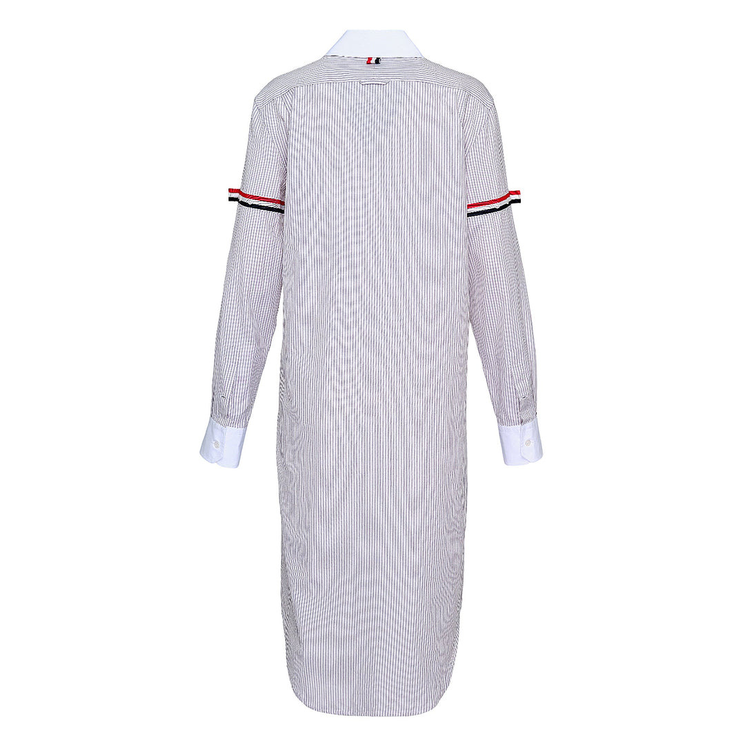 Knee Length Easy Fit Point Collar Dress - 2