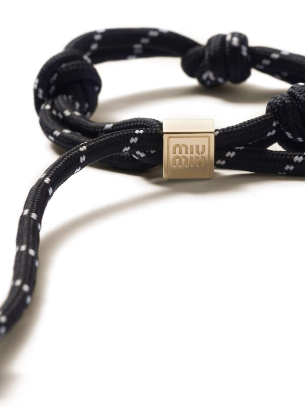 logo-charm rope bracelet - 2