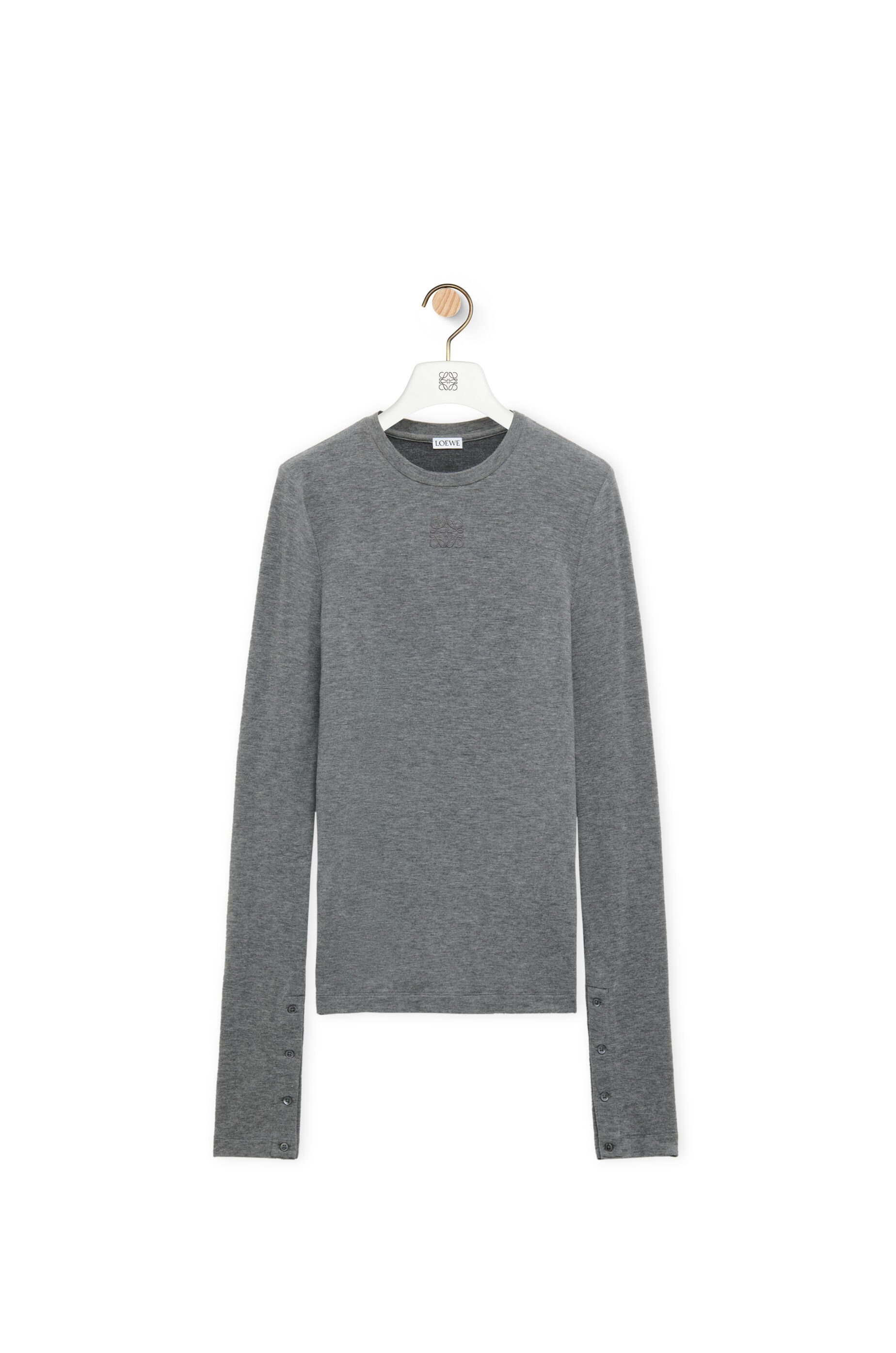 Long sleeve top in viscose and cashmere - 1