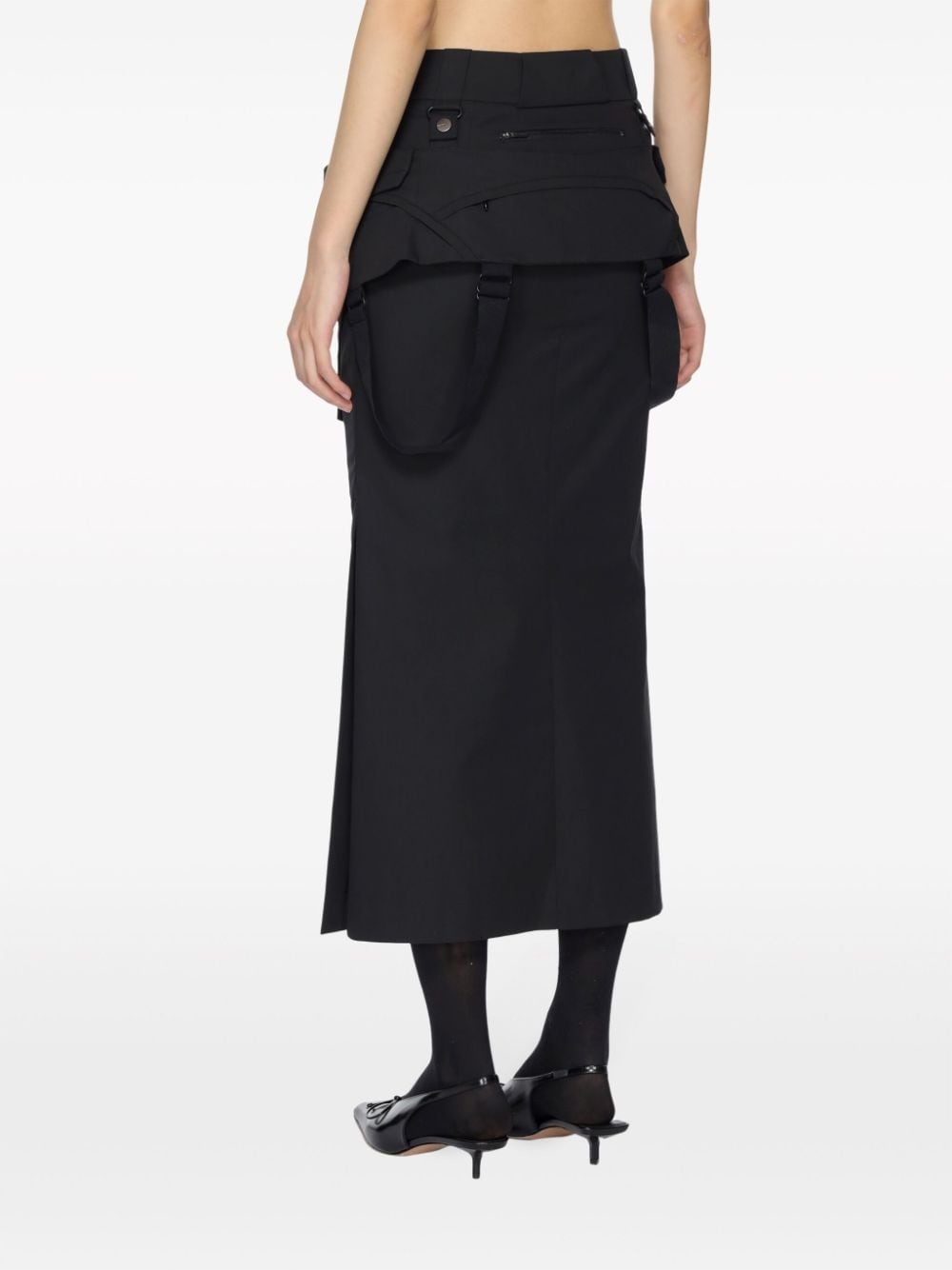 convertible cargo maxi skirt - 4