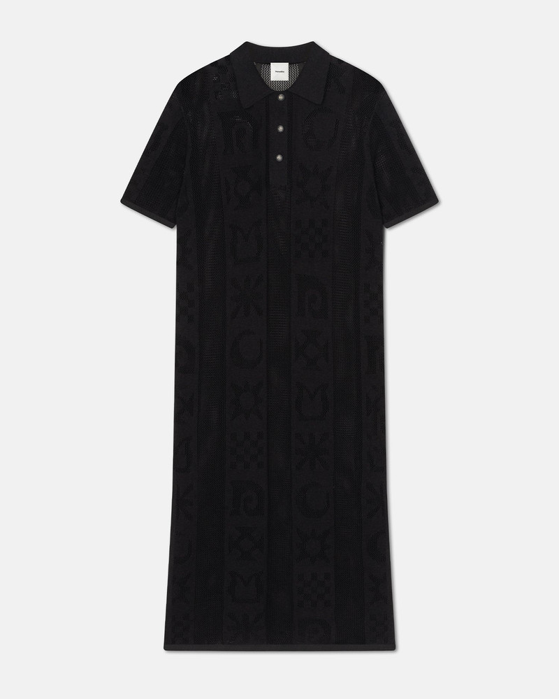 Paper Crochet Polo-Neck Dress 1