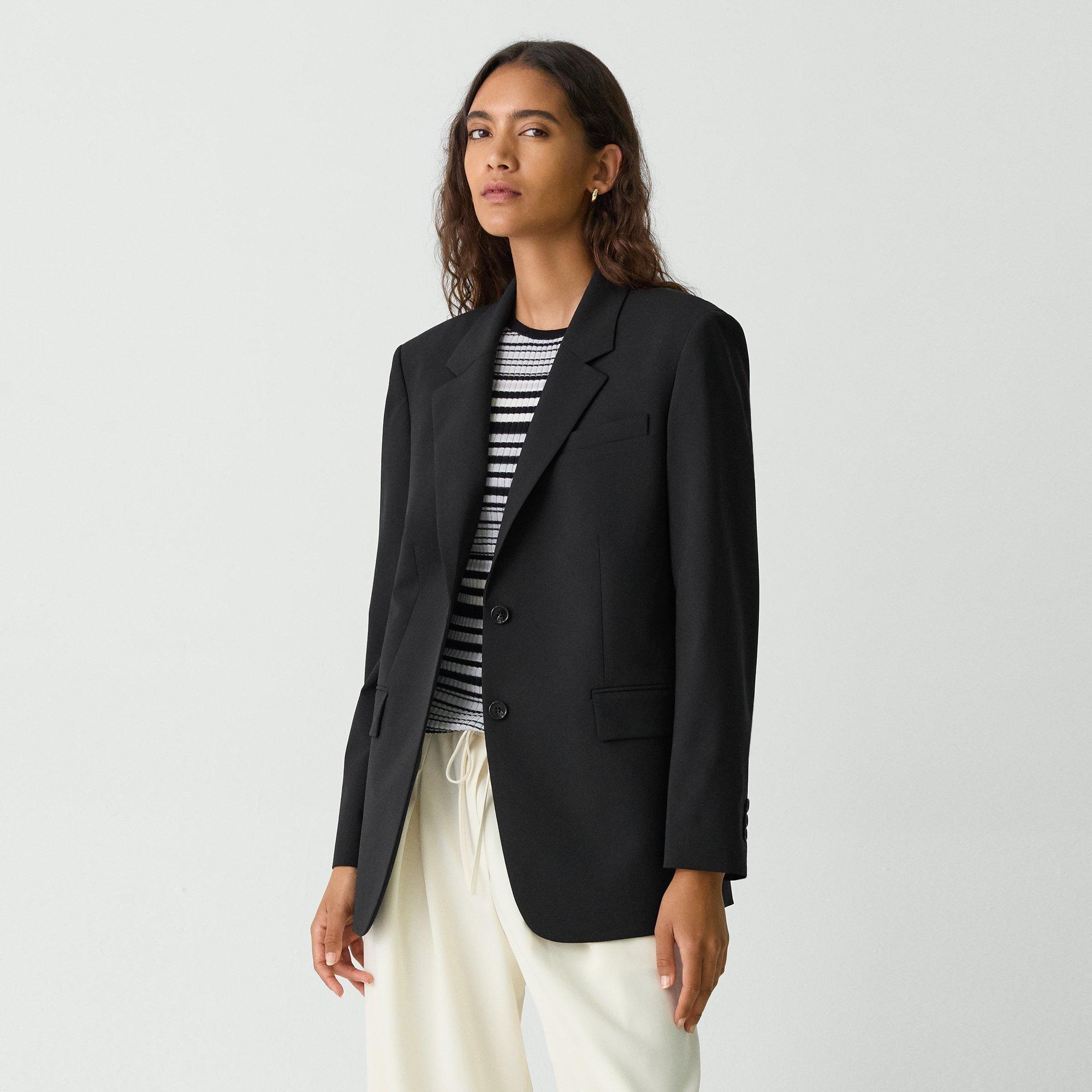 Relaxed Blazer in Stretch Wool - 3