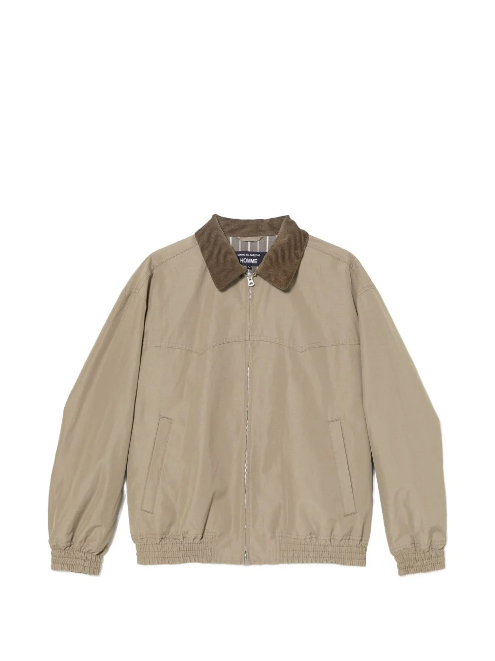 corduroy-collar jacket - 1