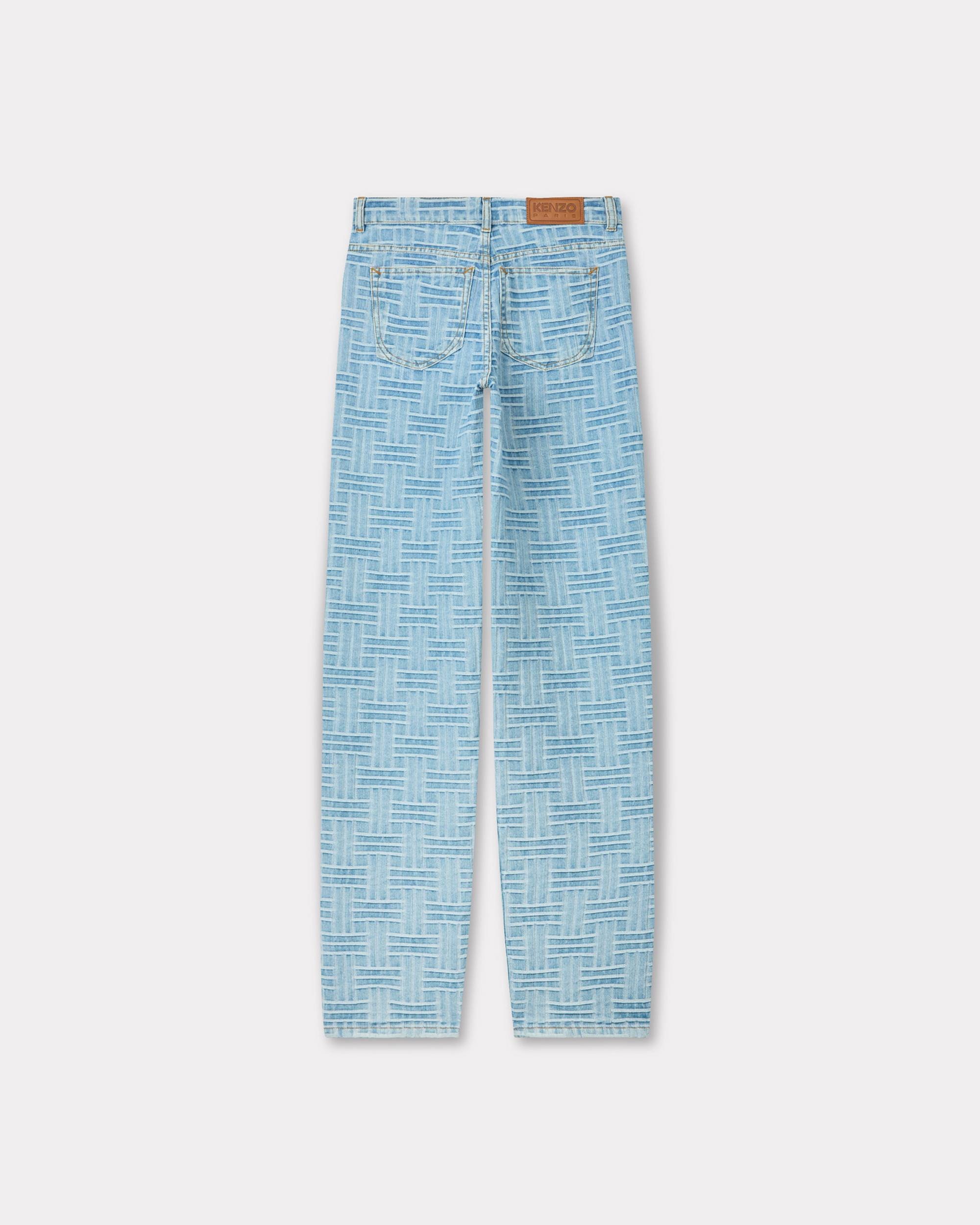 'KENZO Weave' ASAGAO straight jeans in japanese denim - 2