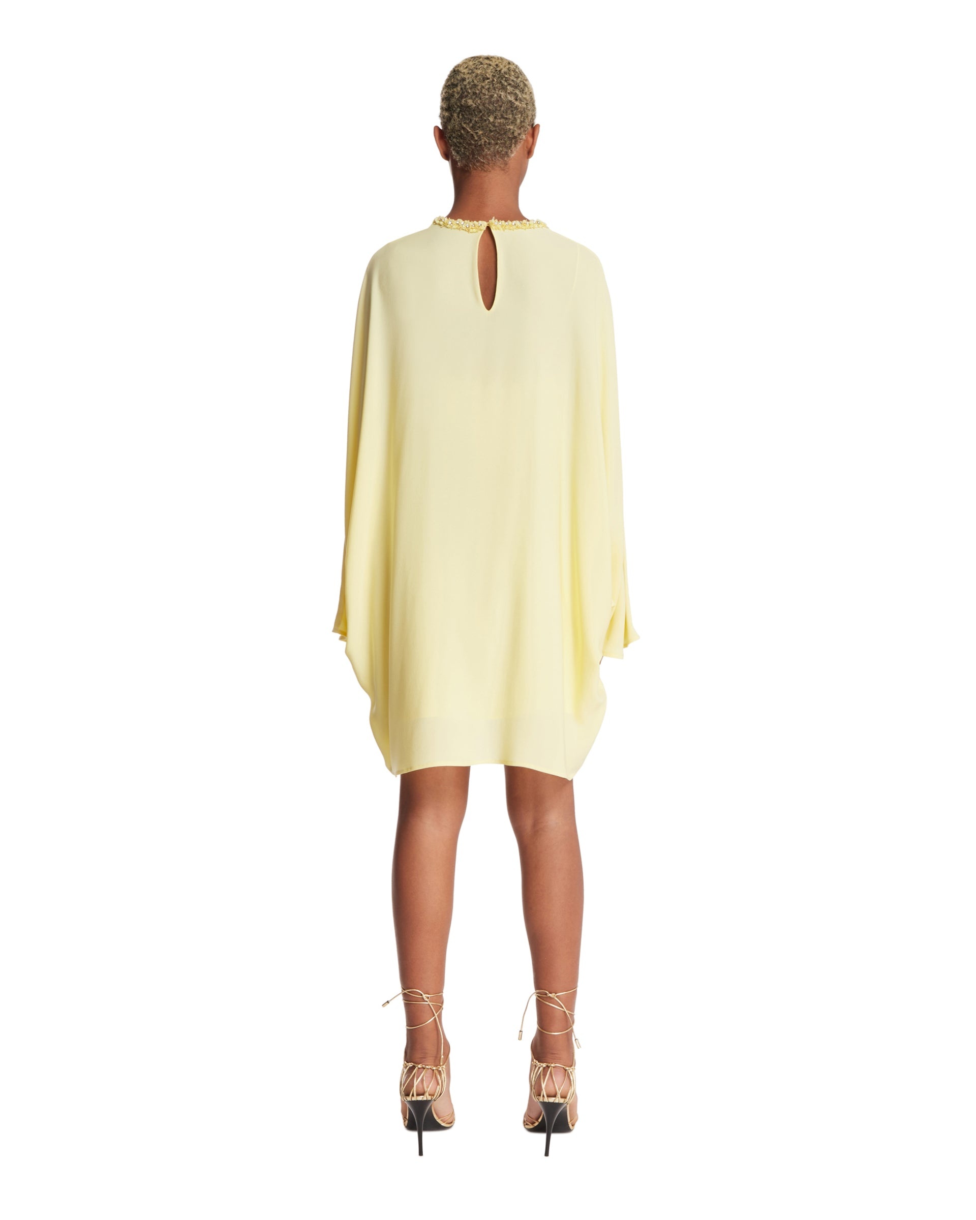 Yellow Silk Cady Dress - 3