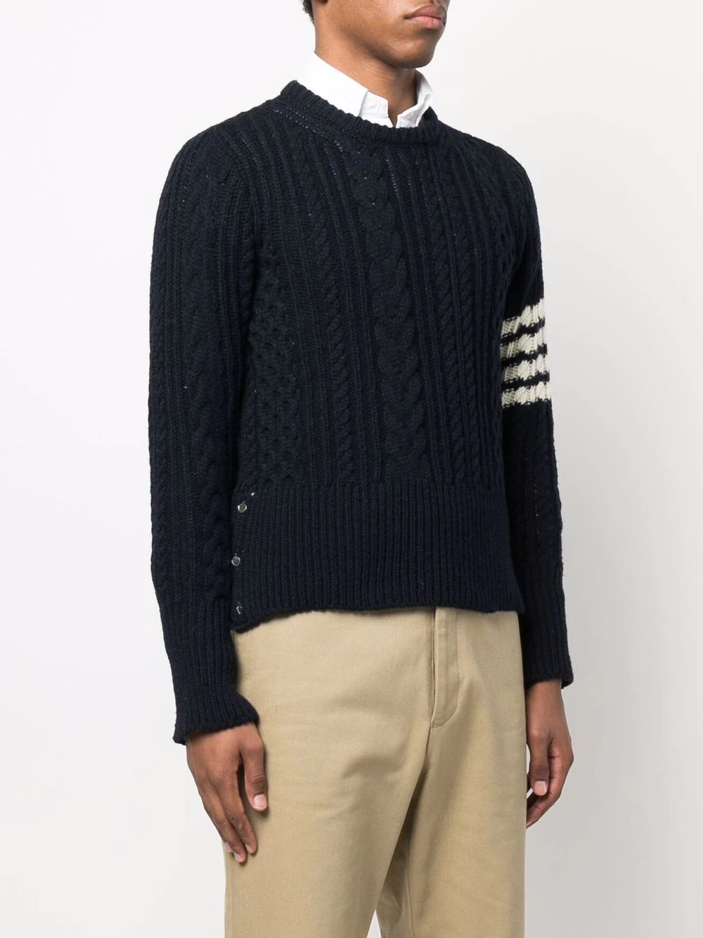 4-Bar cable-knit jumper - 3