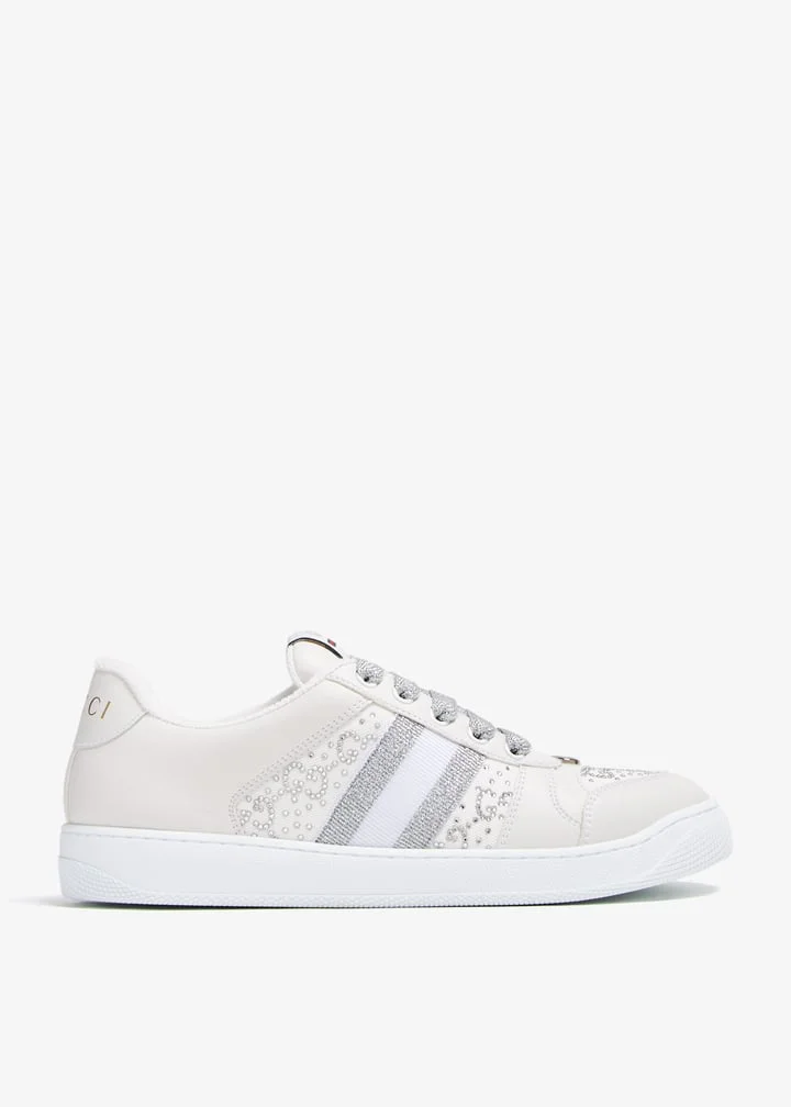 Gucci Screener Crystal GG Sneakers - 1