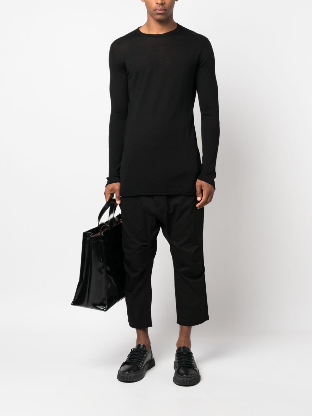 stripe-print ruched tailored trousers - 3