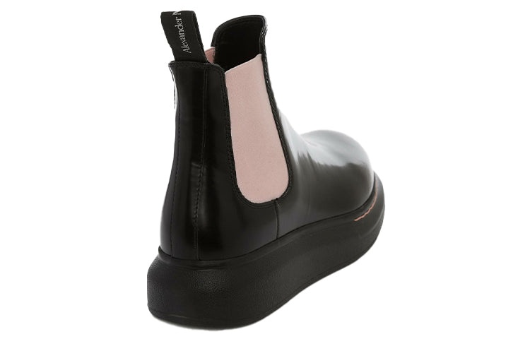 (WMNS) Alexander McQueen Hybrid Chelsea Boot 'Black Sugar Pink' 586398WHX521123 - 4