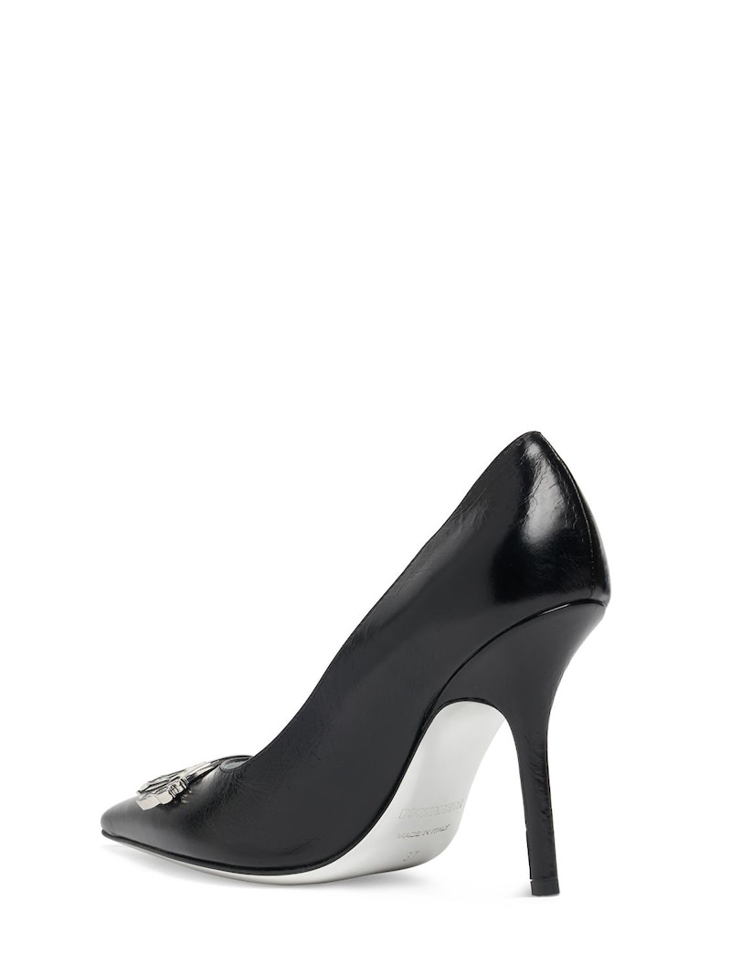 100mm Gothic leather pumps - 3