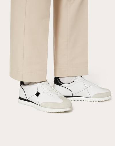 Valentino STUD AROUND LOW-TOP CALFSKIN AND NAPPA LEATHER SNEAKER outlook